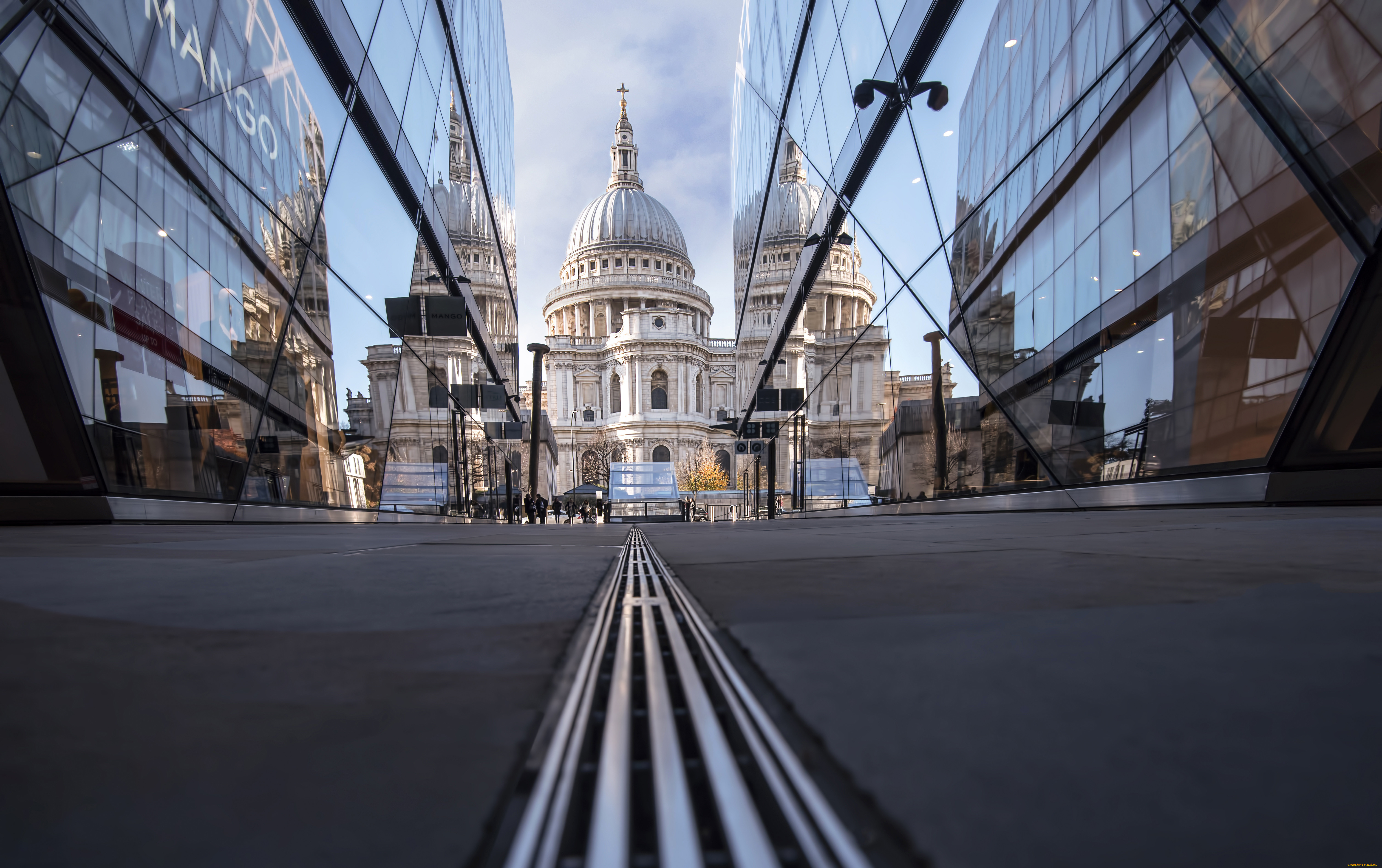 города, лондон, , великобритания, собор, святого, павла, лондон, англия