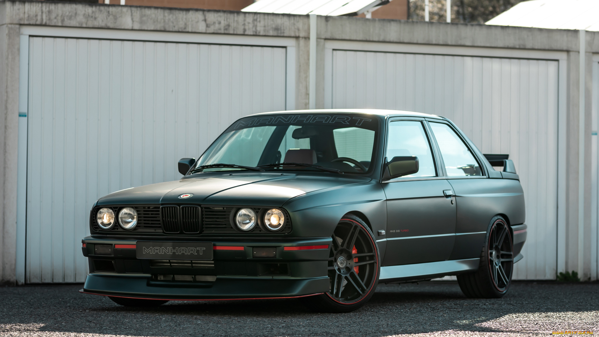 автомобили, bmw, green, e30, manhart