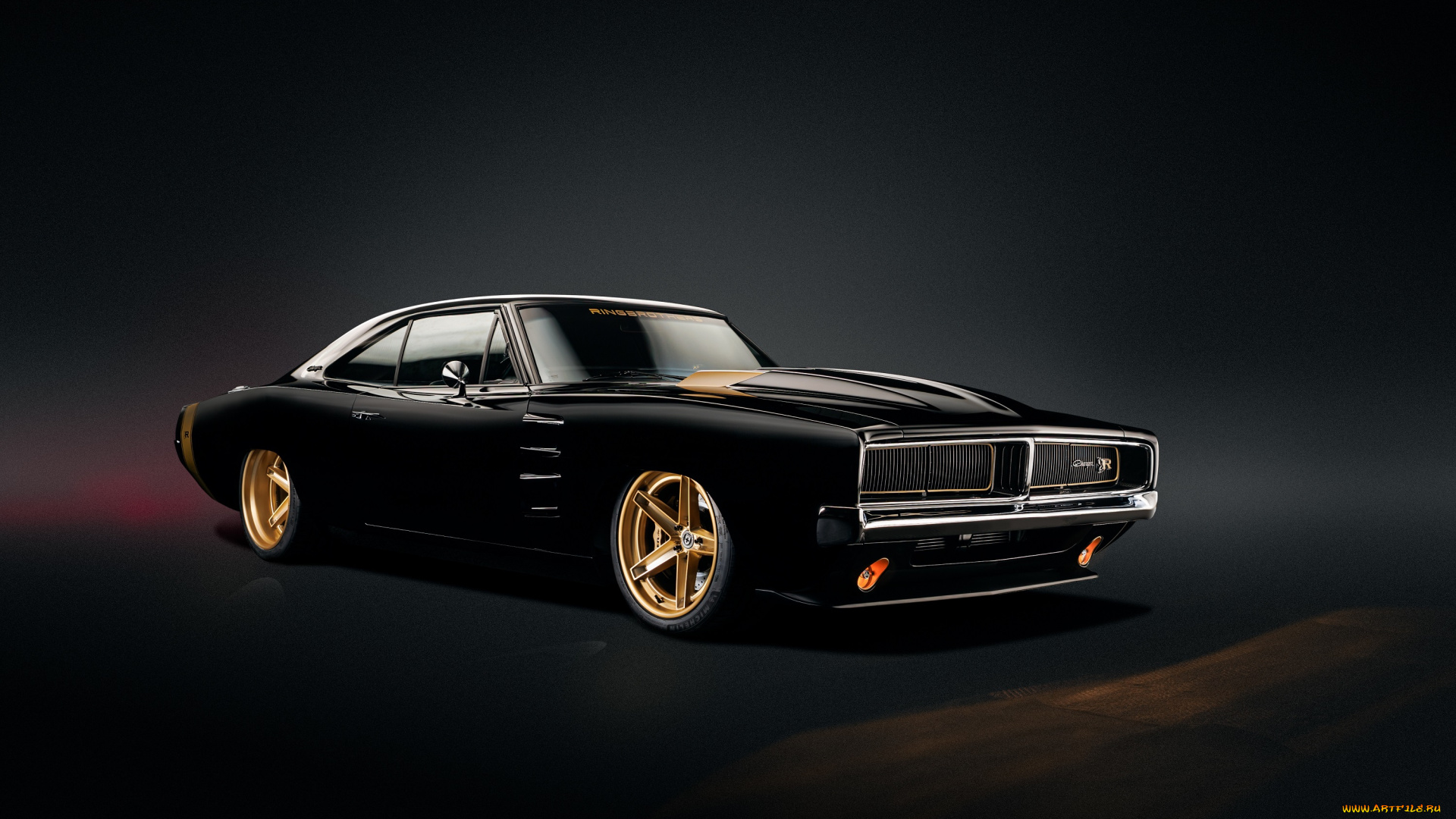 автомобили, dodge, 1969, front, black, charger, sema, ringbrothers, 2023