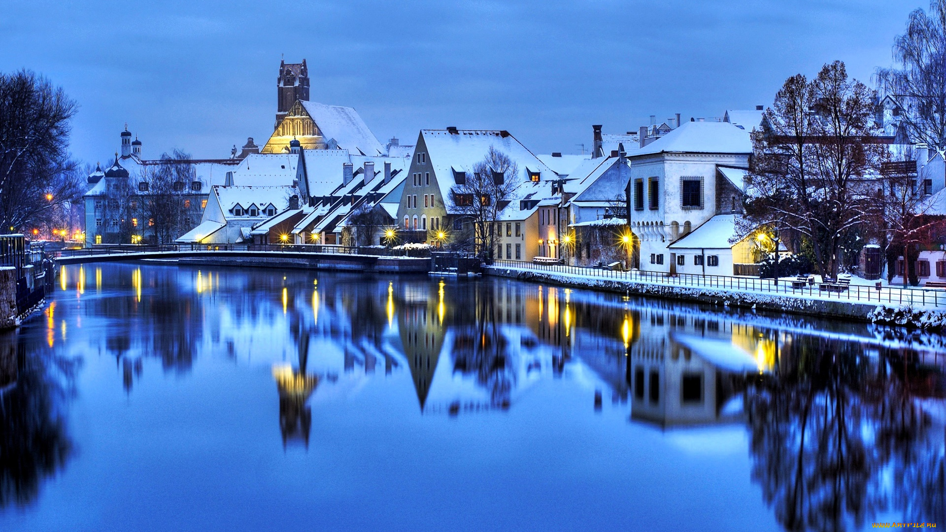 города, -, улицы, , площади, , набережные, город, улица, озеро, снег, зима