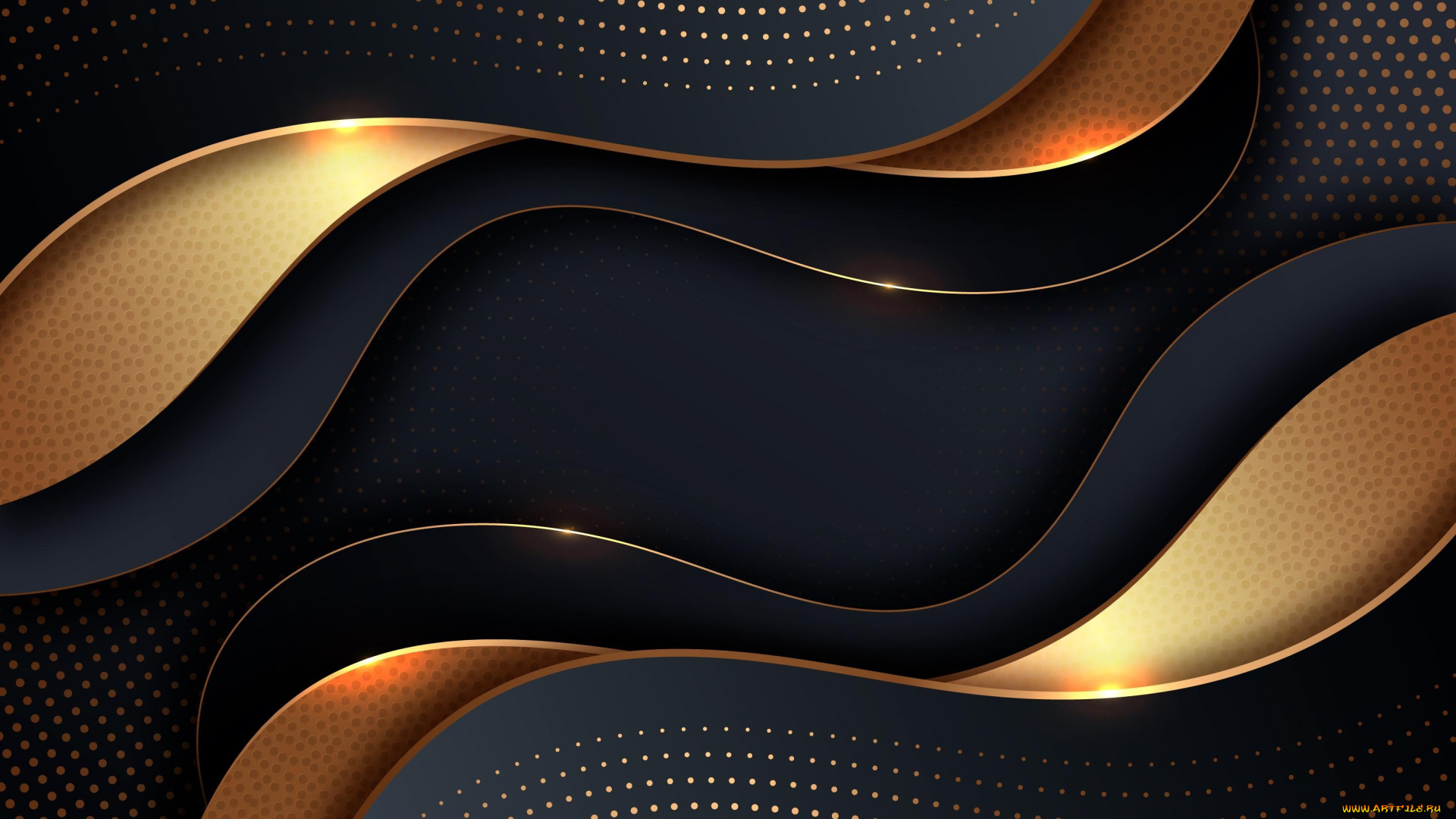 векторная, графика, -графика, , graphics, абстракция, темный, фон, вектор, элементы, черный, позолота