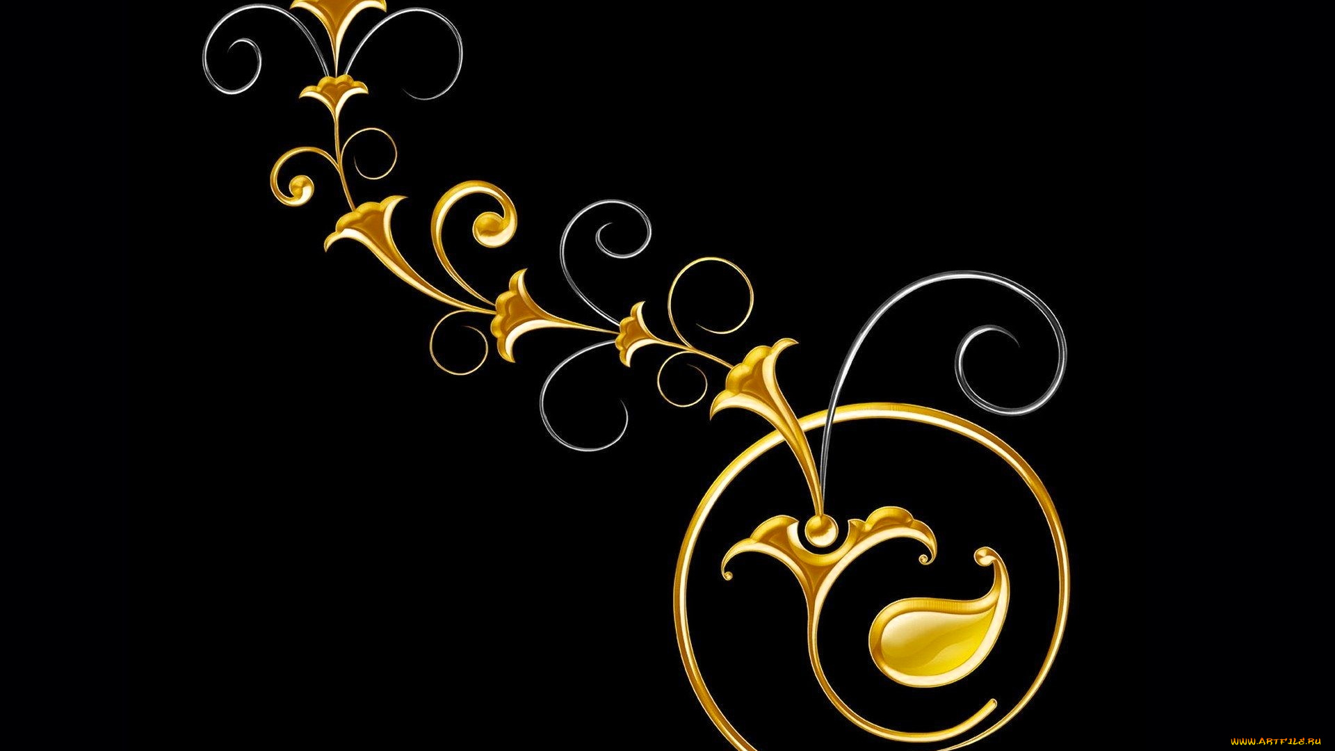 векторная, графика, -графика, , graphics, растение, узор