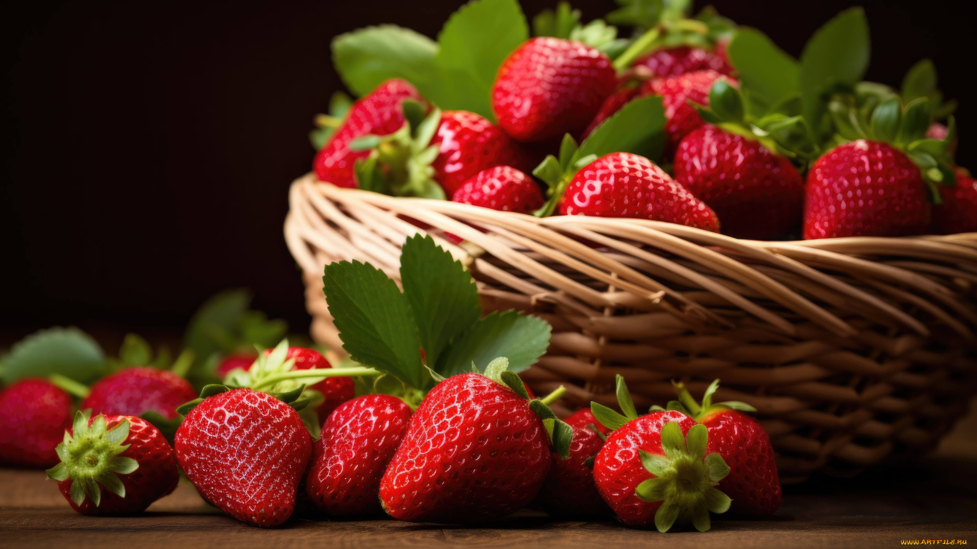 3д, графика, еда-, food, клубника