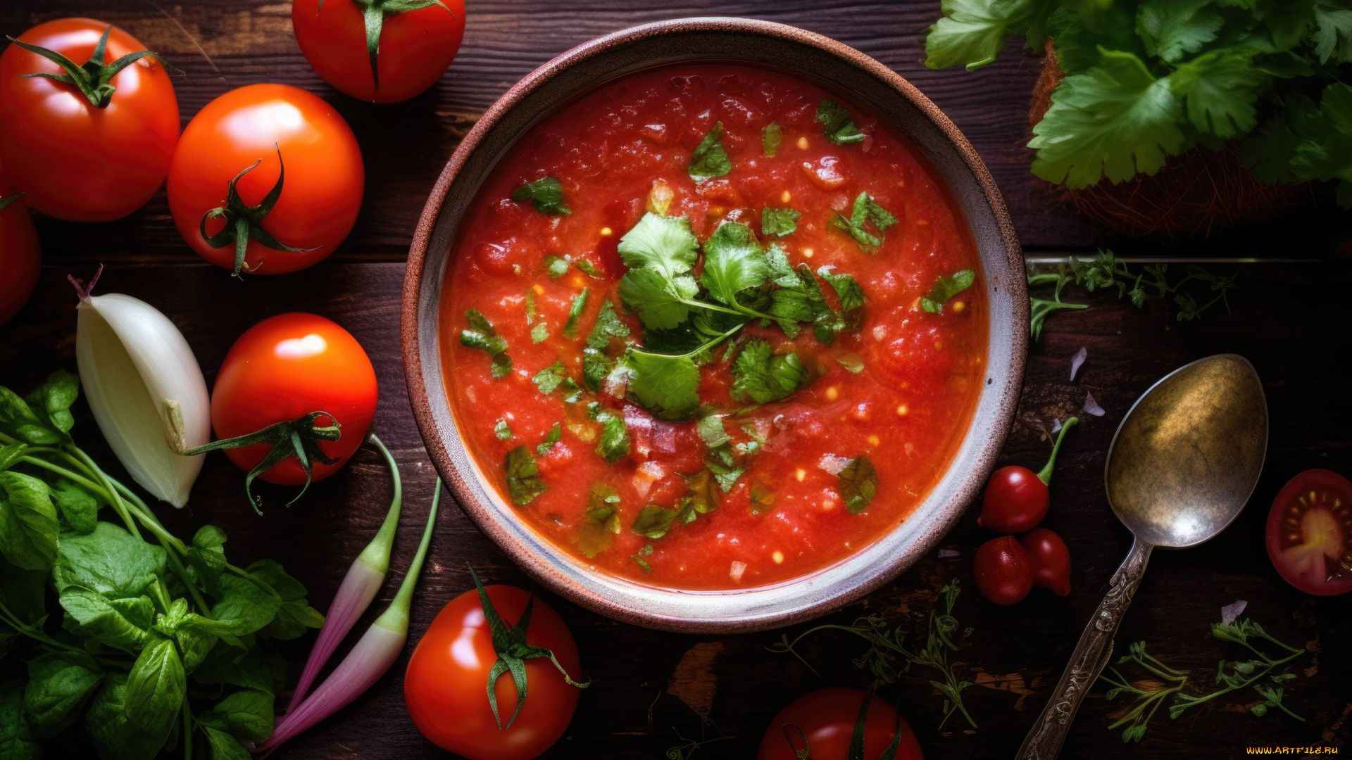 3д, графика, еда-, food, суп, гаспачо