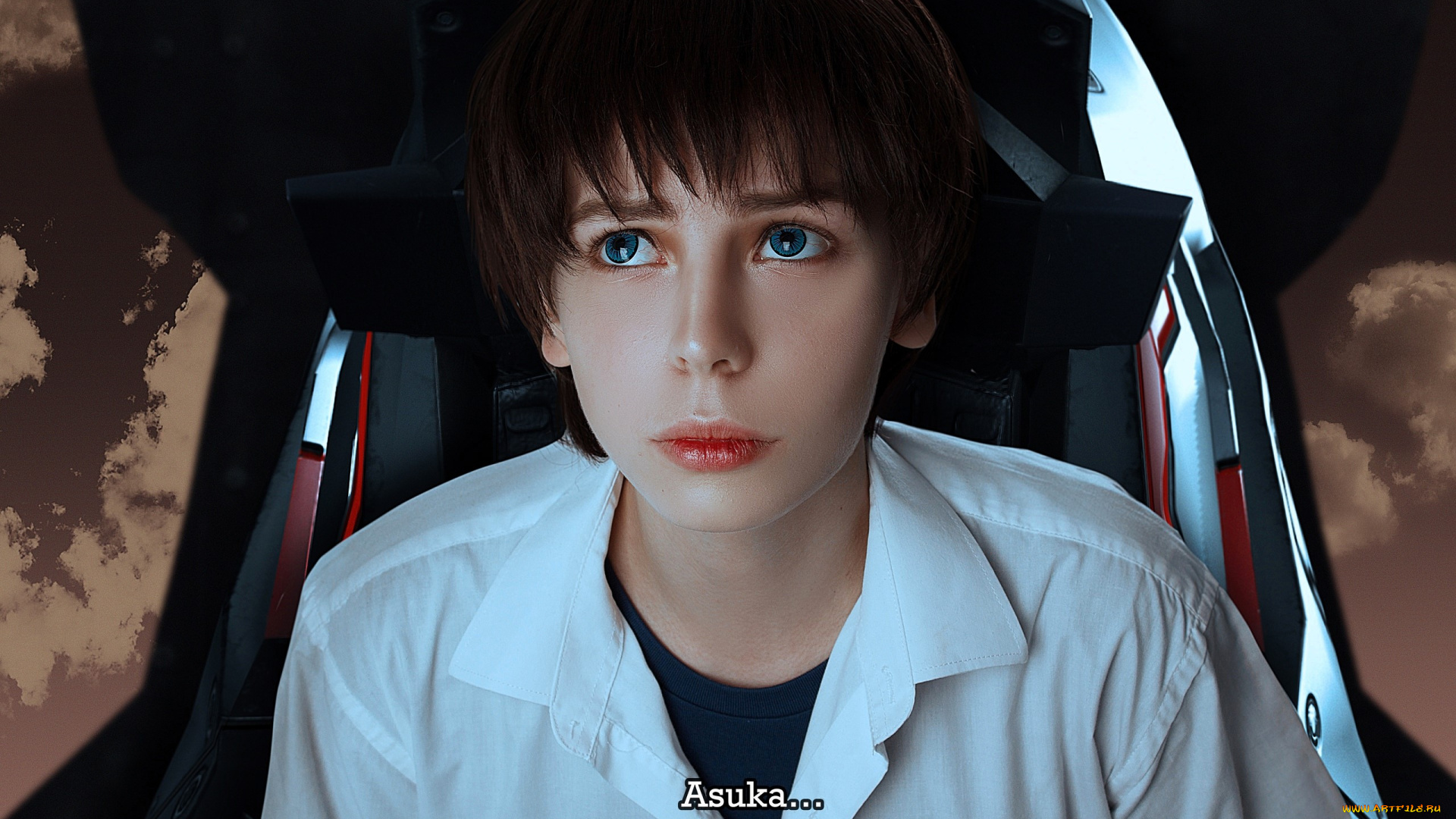 девушки, -, креатив, , косплей, образ, костюм, косплей, кресло, рубашка