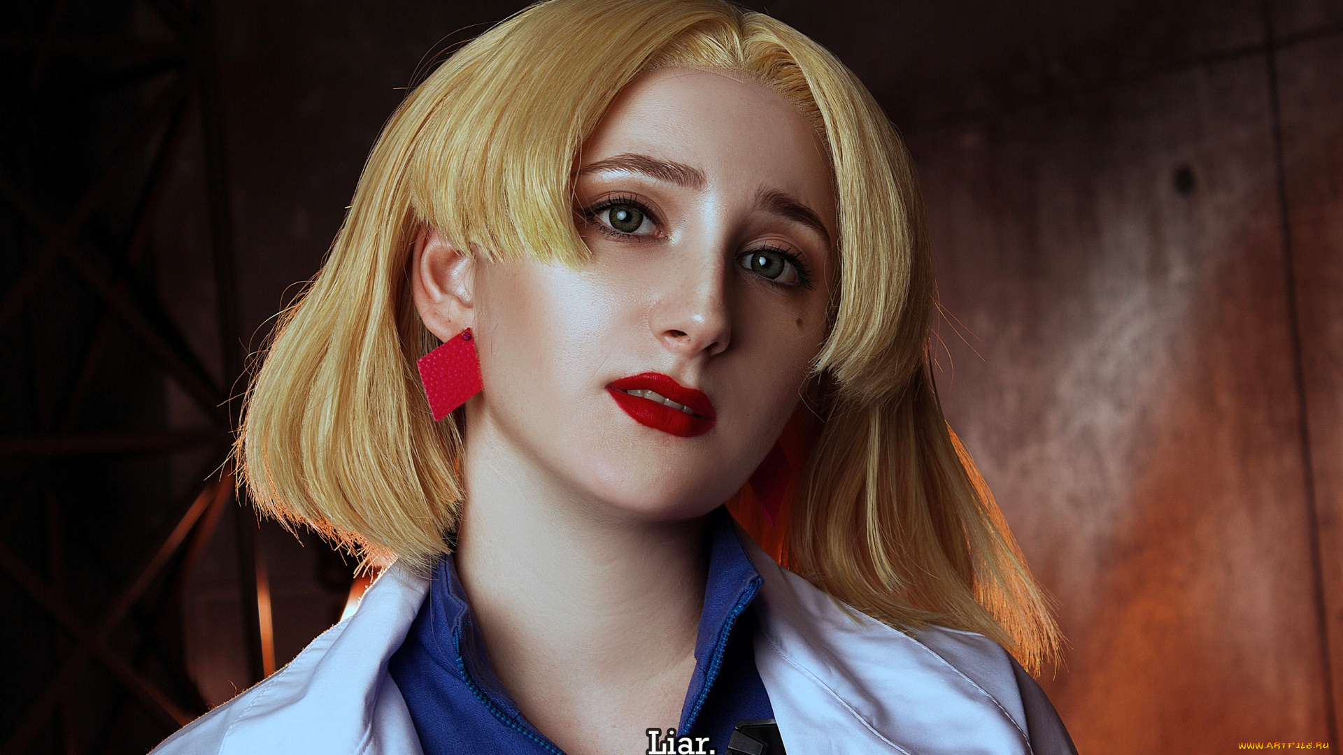 девушки, -, креатив, , косплей, образ, костюм, косплей, блондинка, халат