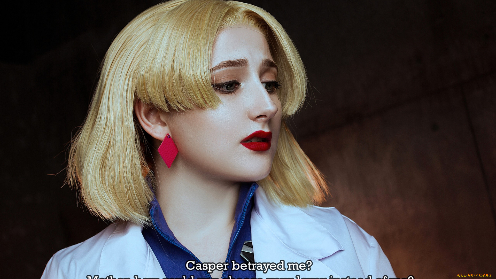 девушки, -, креатив, , косплей, образ, костюм, косплей, блондинка, халат