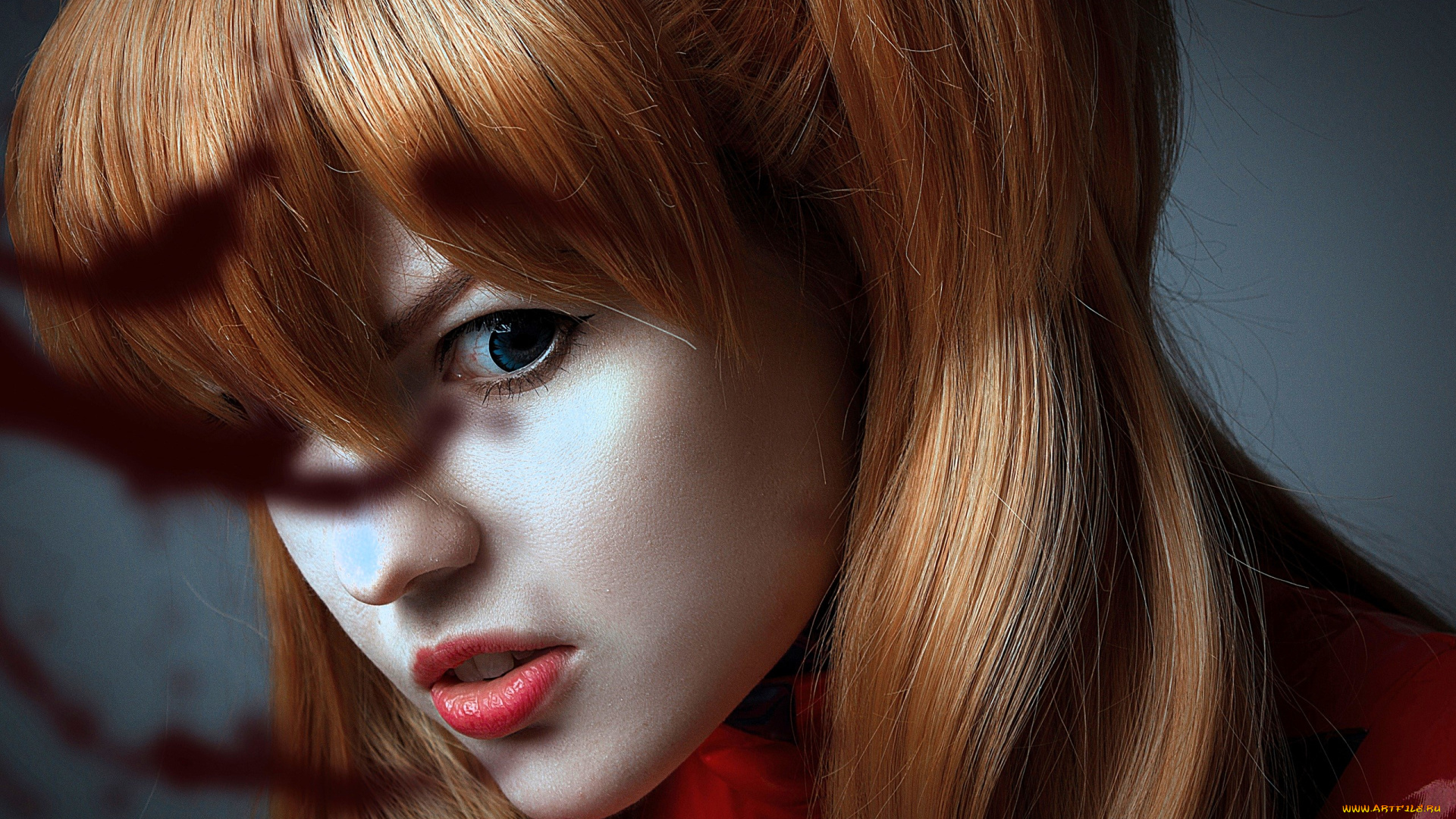 девушки, -, креатив, , косплей, образ, костюм, косплей, лицо