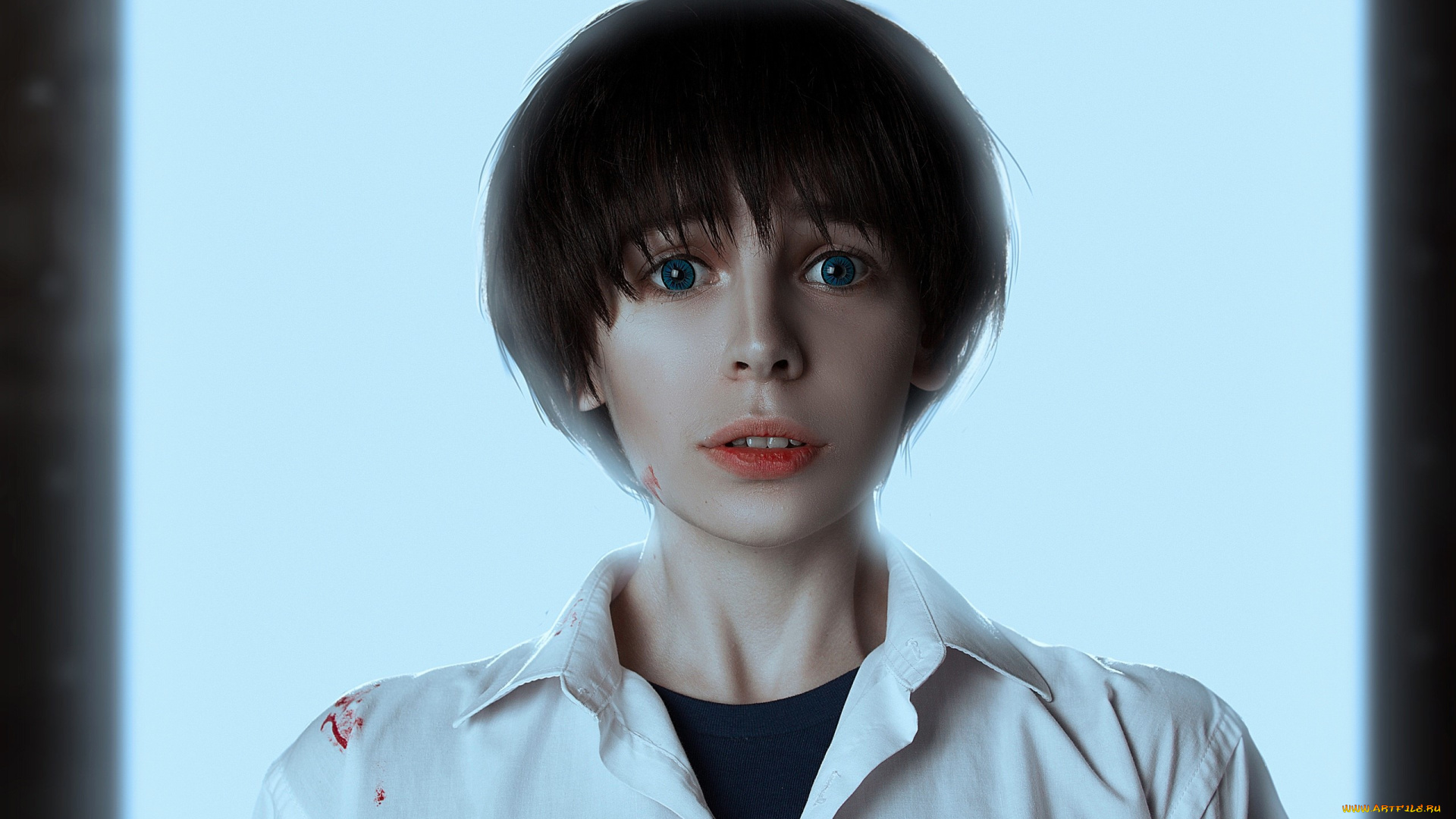 девушки, -, креатив, , косплей, образы, косплей, костюмы, кровь, лицо