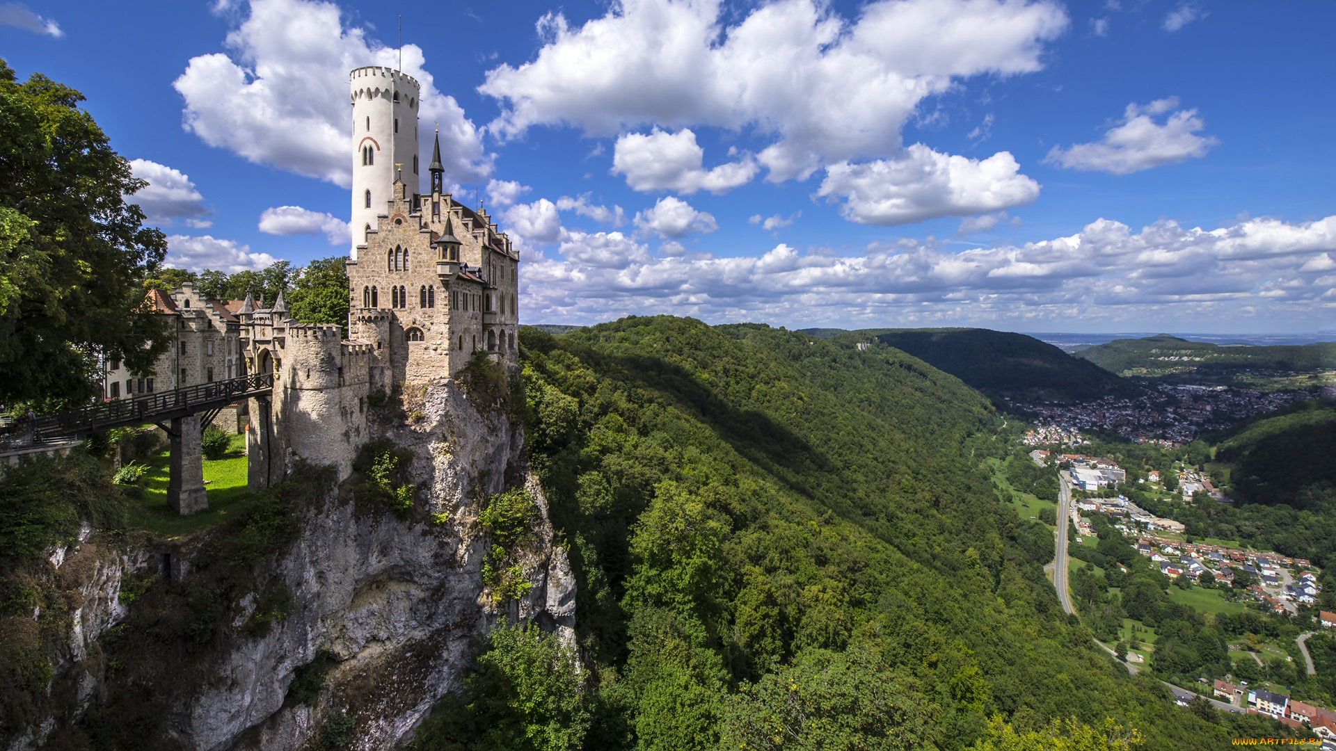 lichtenstein, castle, germany, города, замки, германии, lichtenstein, castle