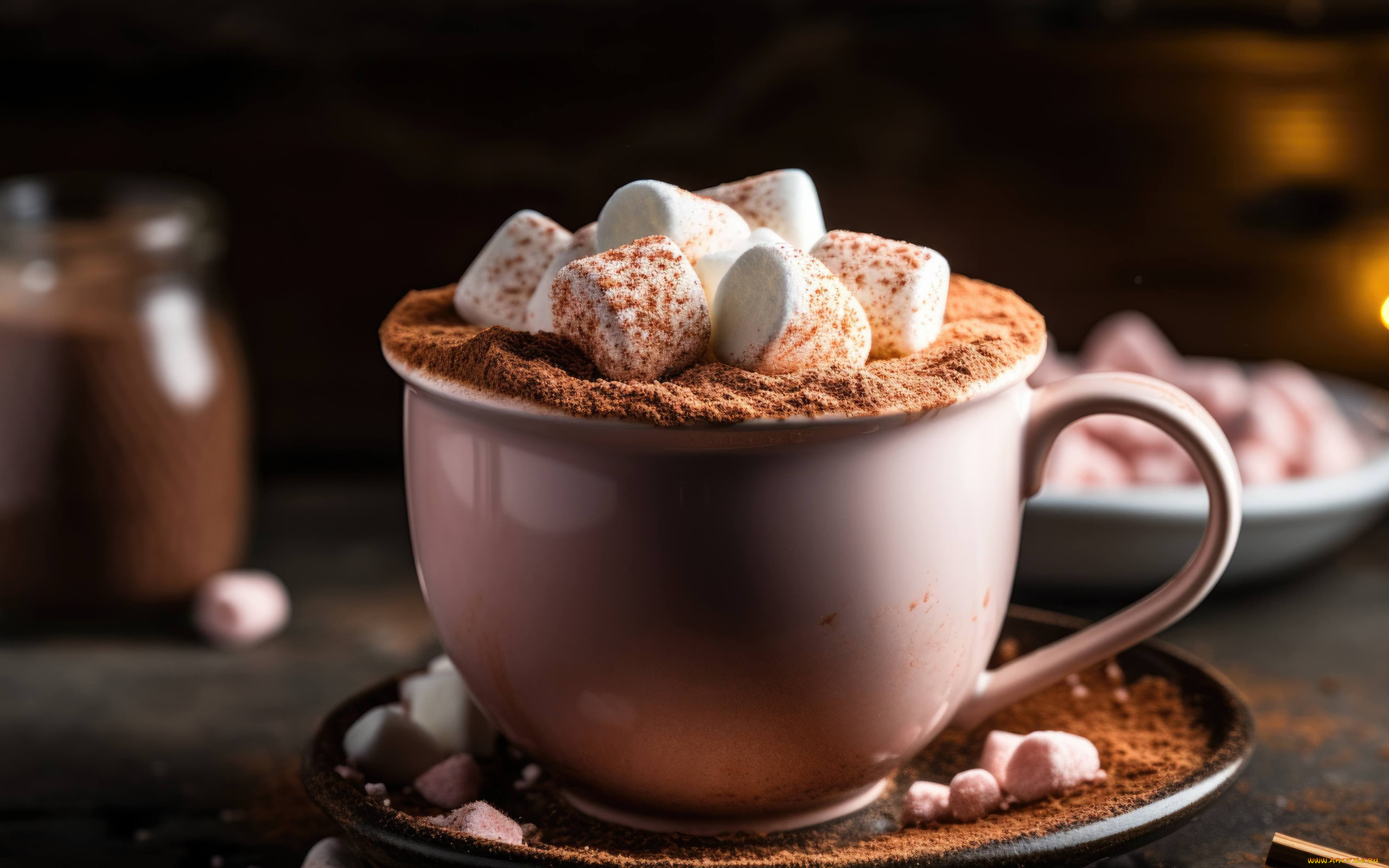 3д, графика, еда-, food, какао, маршмеллоу