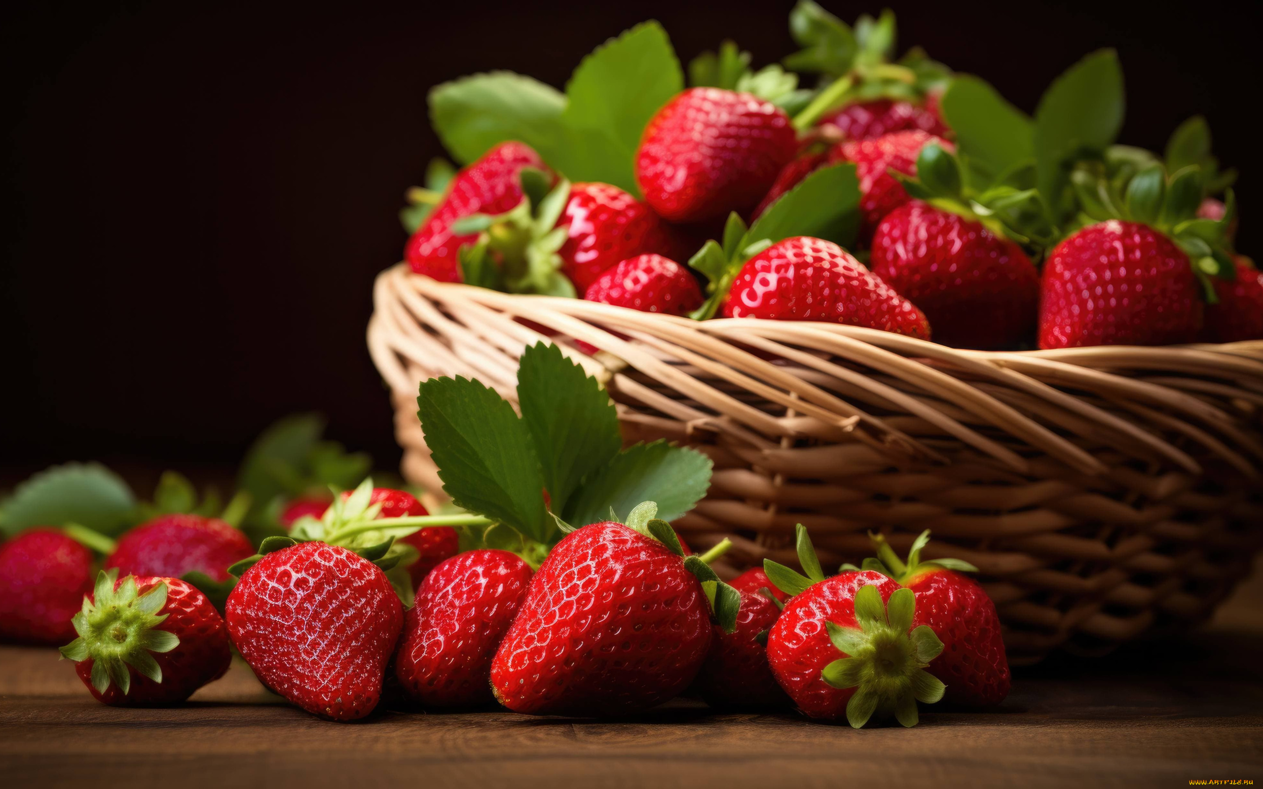 3д, графика, еда-, food, клубника