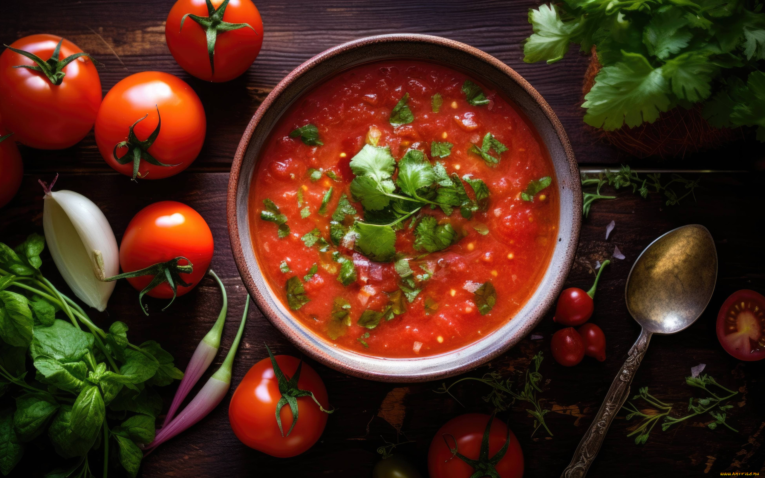 3д, графика, еда-, food, суп, гаспачо