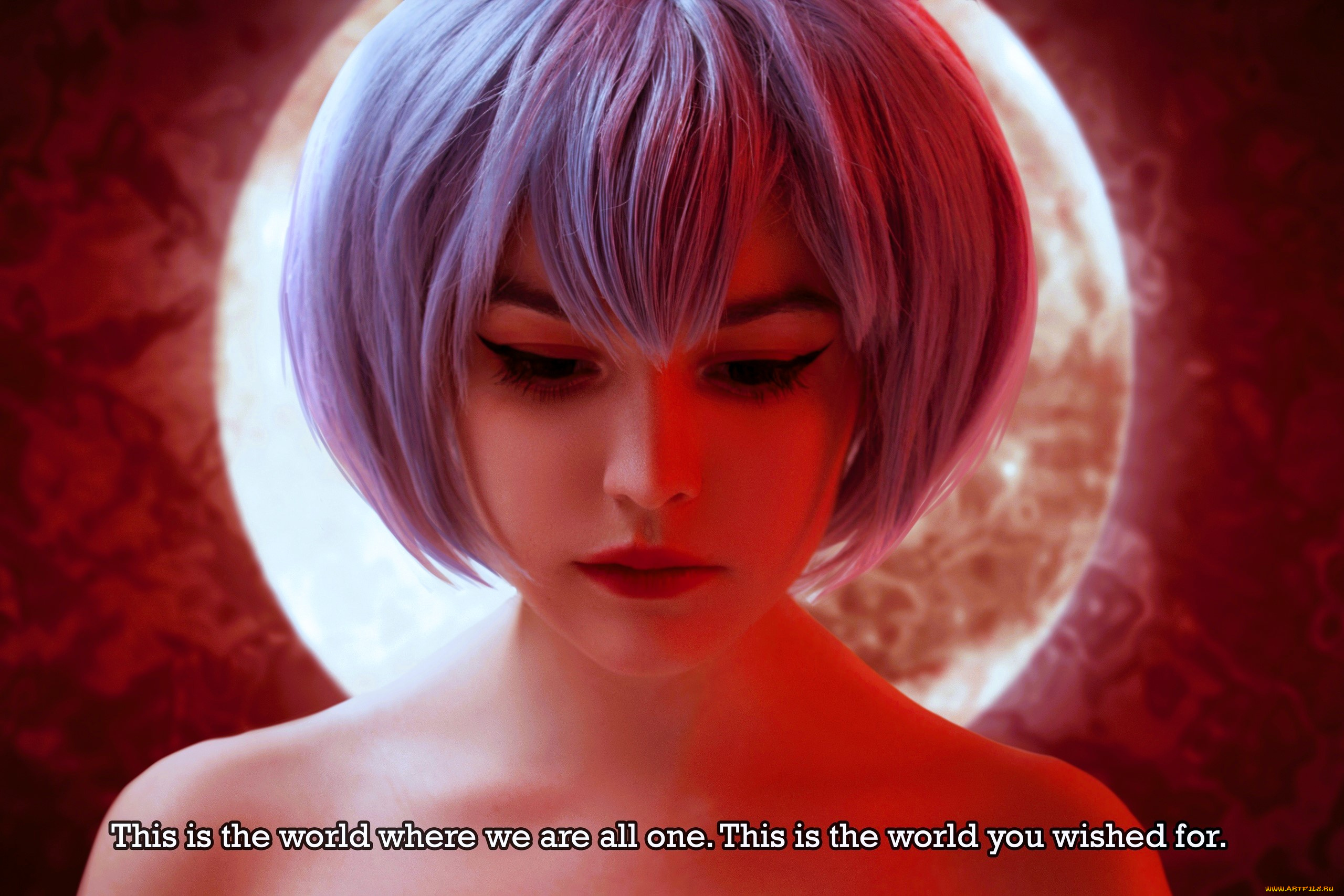 девушки, -, креатив, , косплей, образ, костюм, косплей, лицо, луна