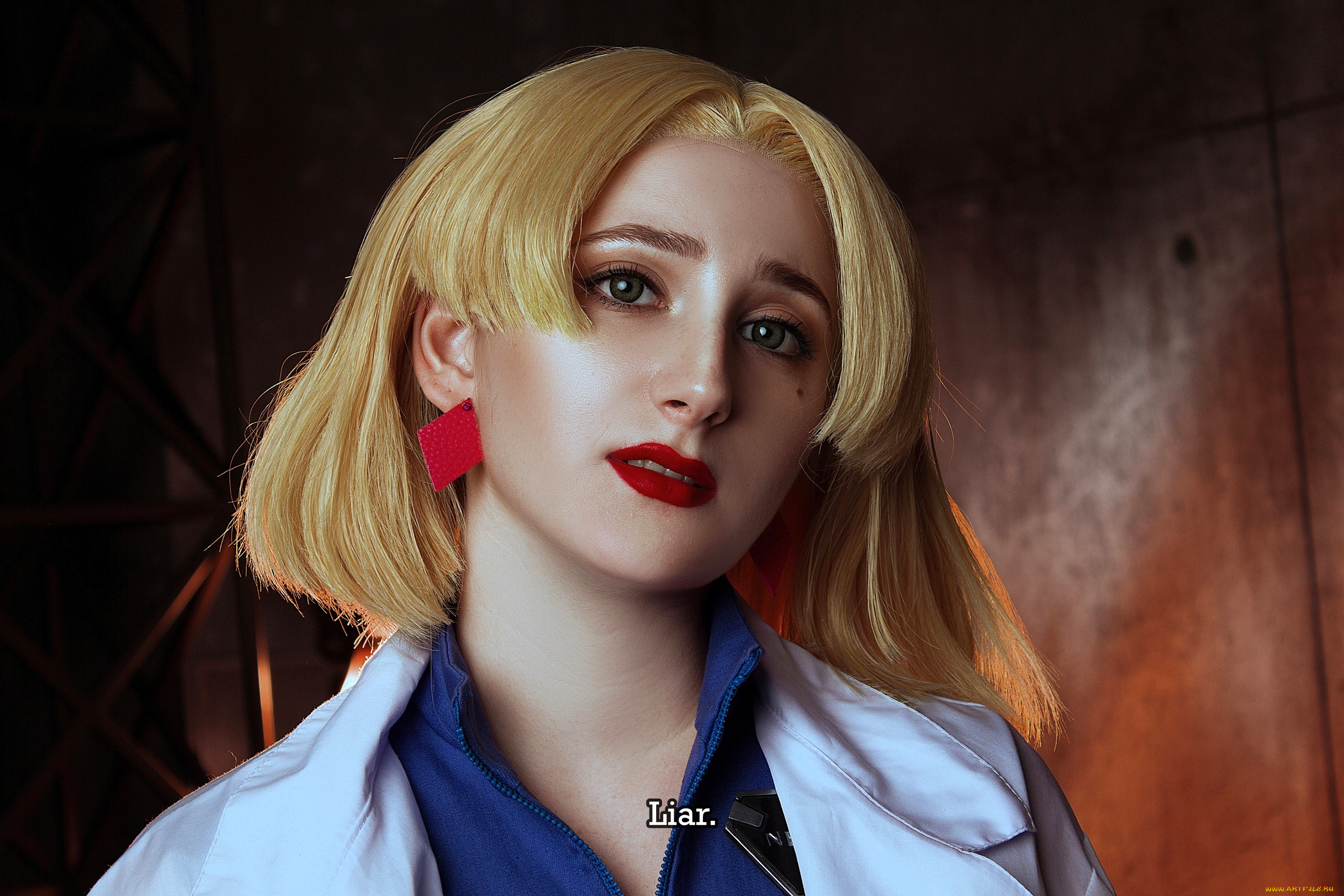 девушки, -, креатив, , косплей, образ, костюм, косплей, блондинка, халат