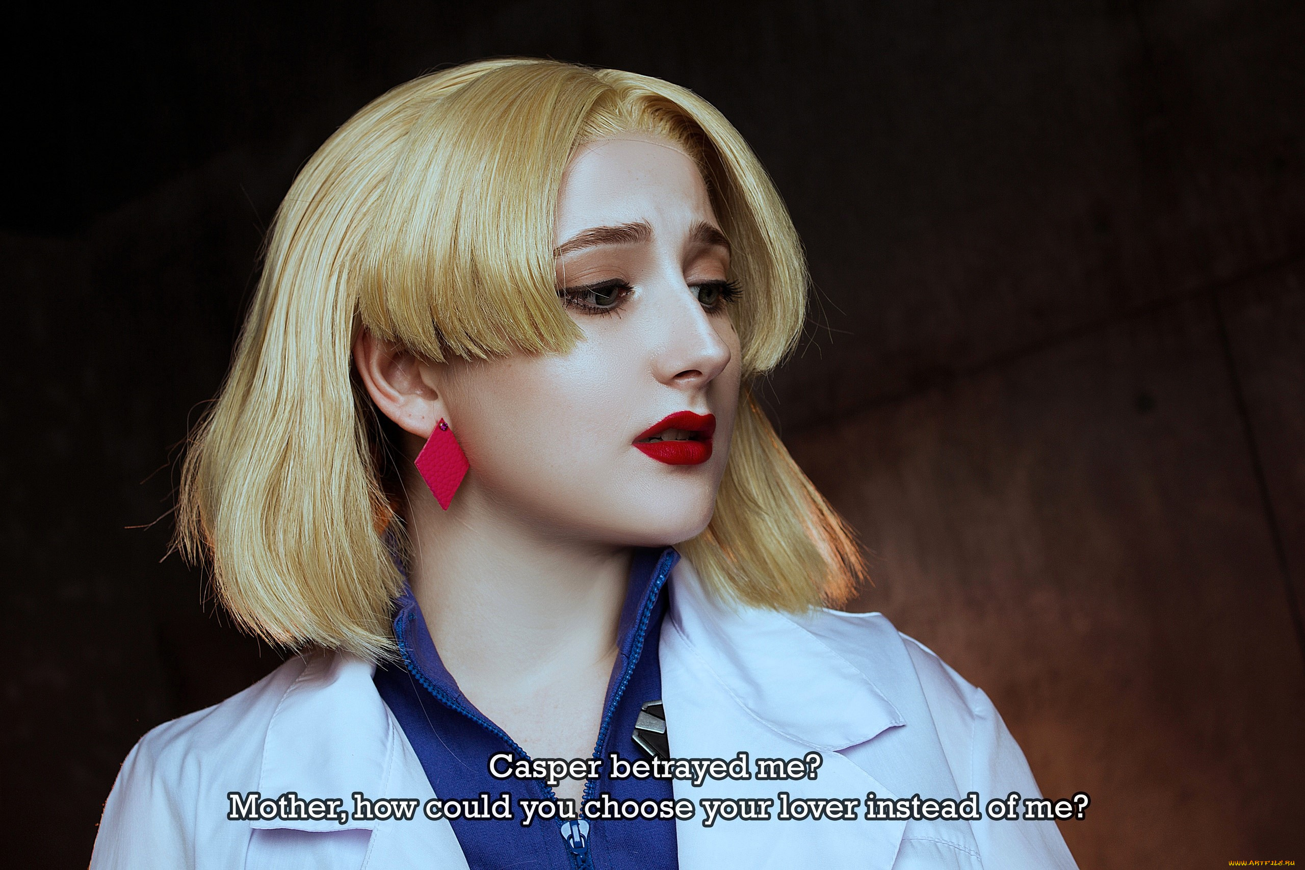 девушки, -, креатив, , косплей, образ, костюм, косплей, блондинка, халат