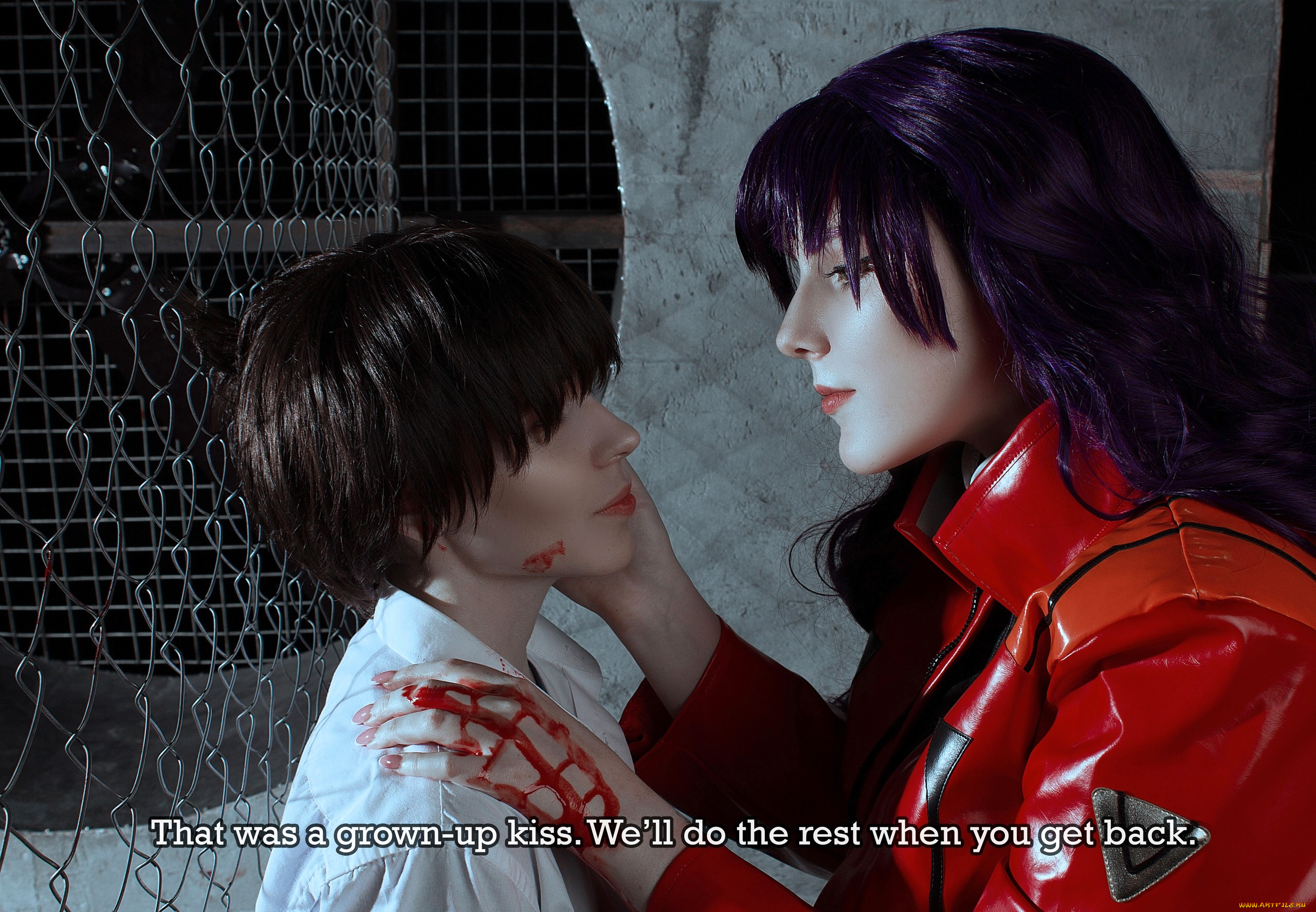 девушки, -, креатив, , косплей, образы, косплей, костюмы, кровь, решетка