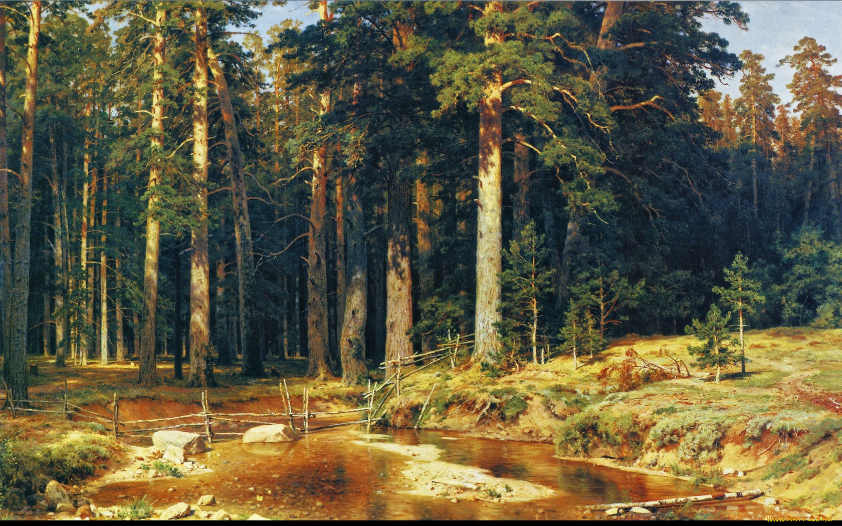 корабельная, роща, рисованные, живопись