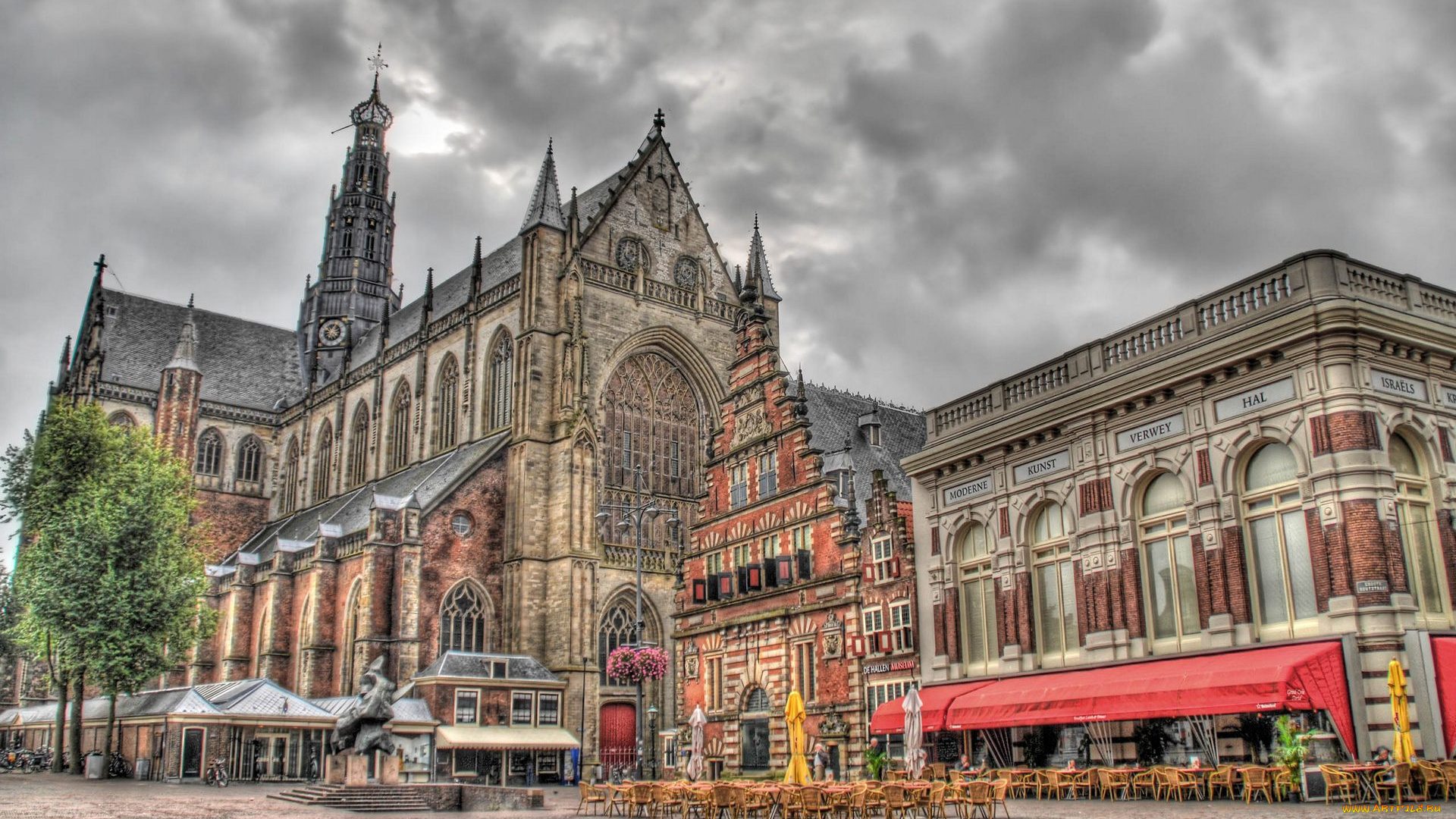 города, католические, соборы, костелы, аббатства, haarlem, netherlands