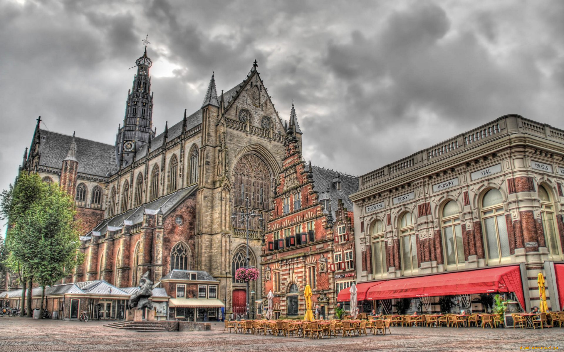 города, католические, соборы, костелы, аббатства, haarlem, netherlands