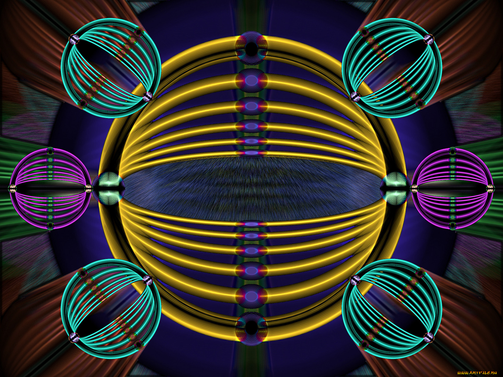 3д, графика, fractal, фракталы, узор, фон