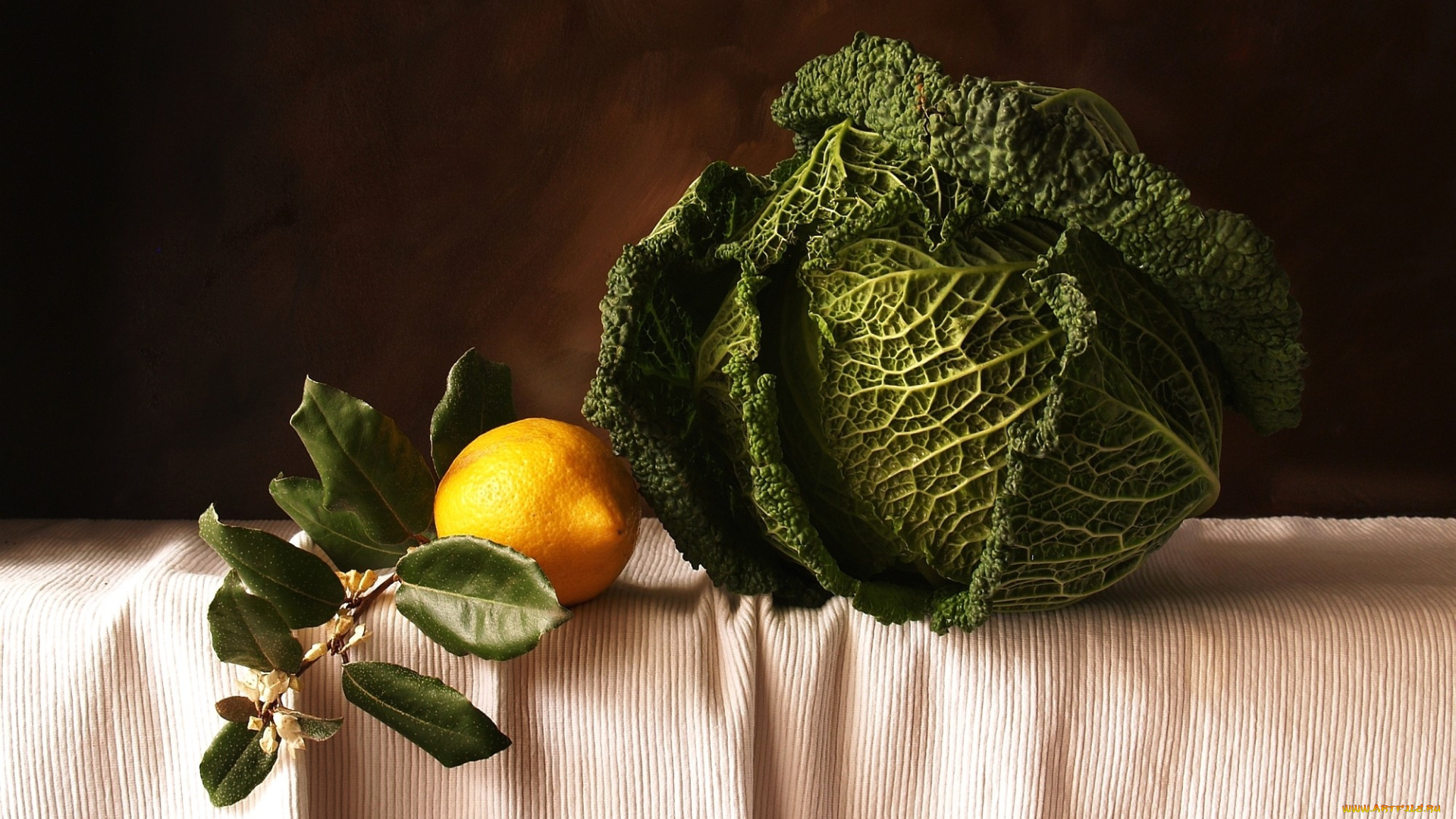 еда, фрукты, овощи, вместе, савойская, капуста, лимон