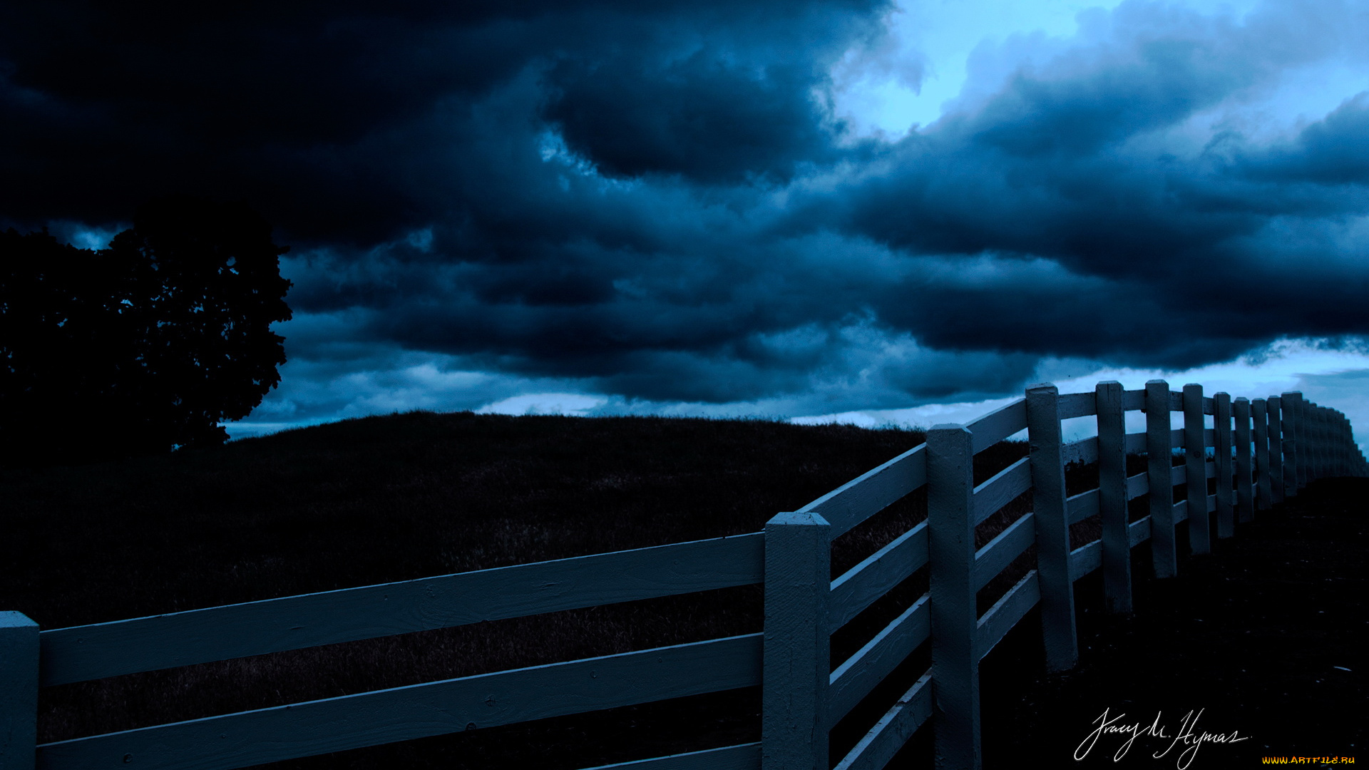 природа, другое, вечер, тучи