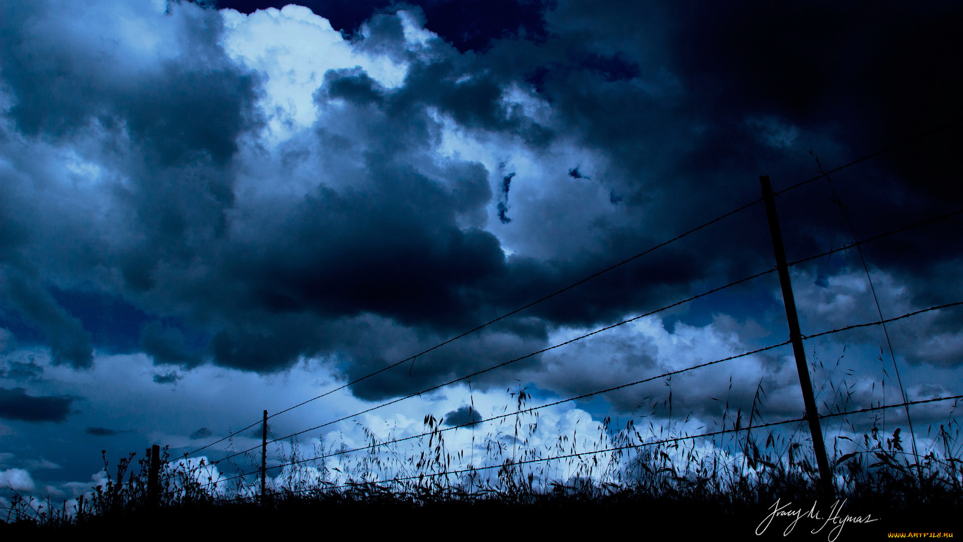 природа, облака, вечер, тучи