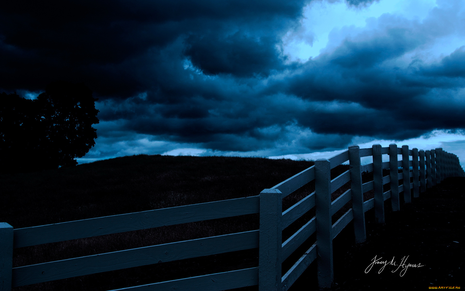 природа, другое, вечер, тучи