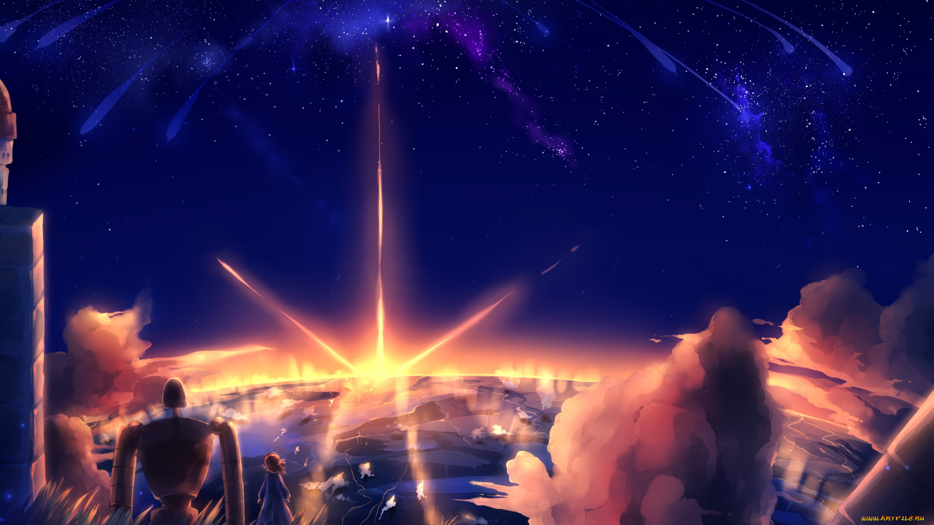 castle, in, the, sky, аниме, *unknown, другое, звездопад