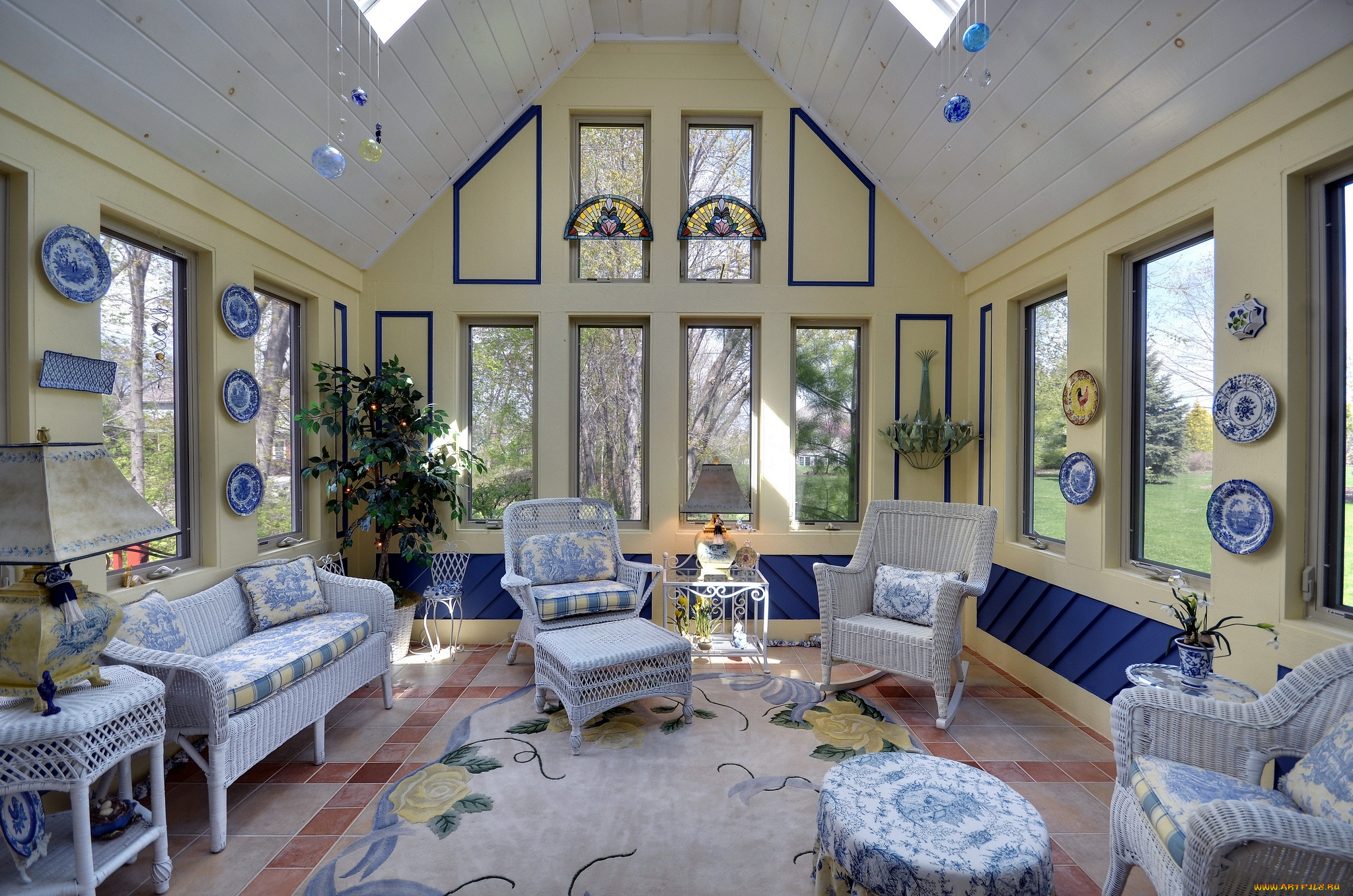 интерьер, веранды, террасы, балконы, элегантность, стиль, тарелки, кресла, терраса