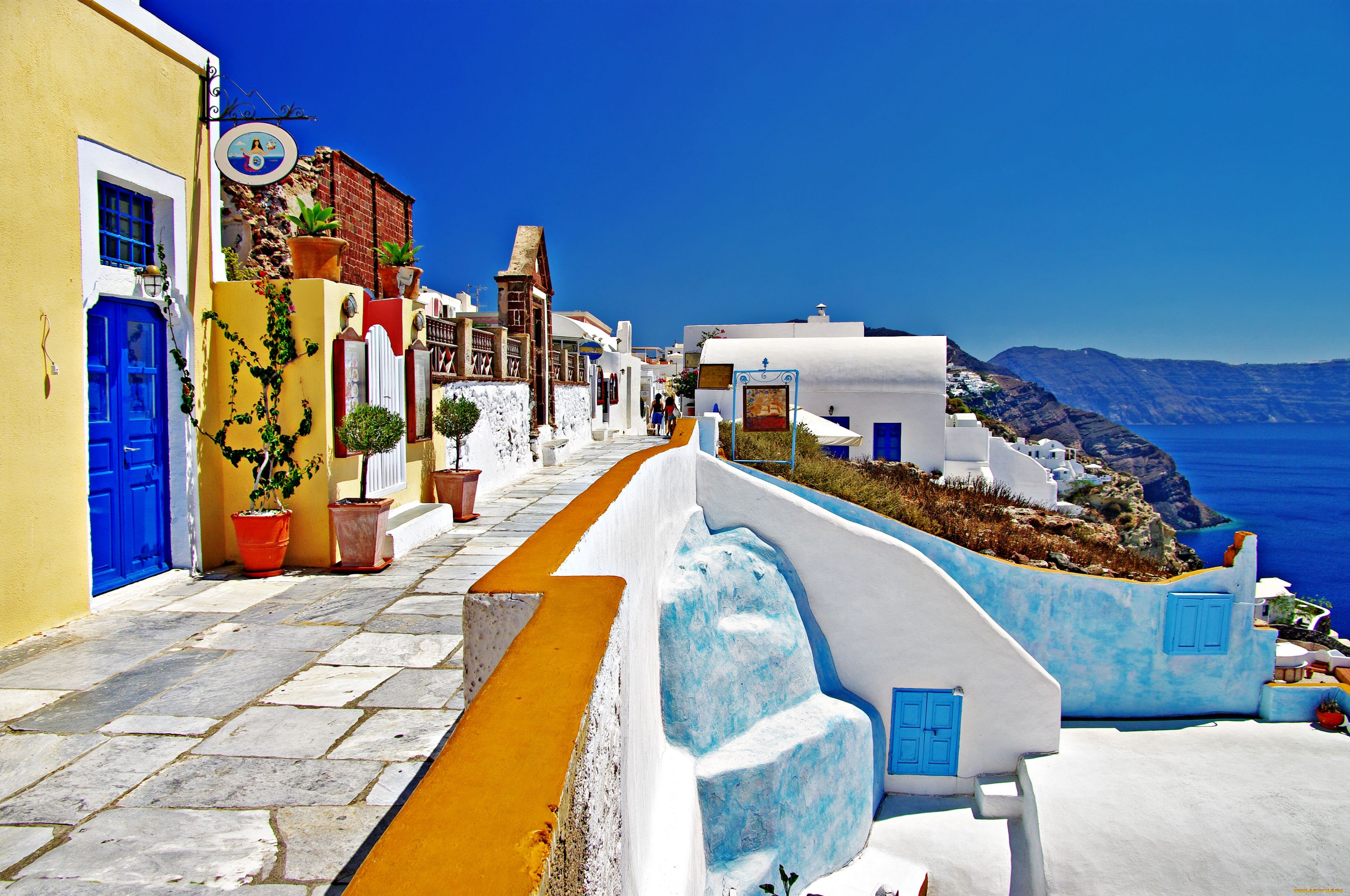 oia, santorini, greece, города, санторини, греция