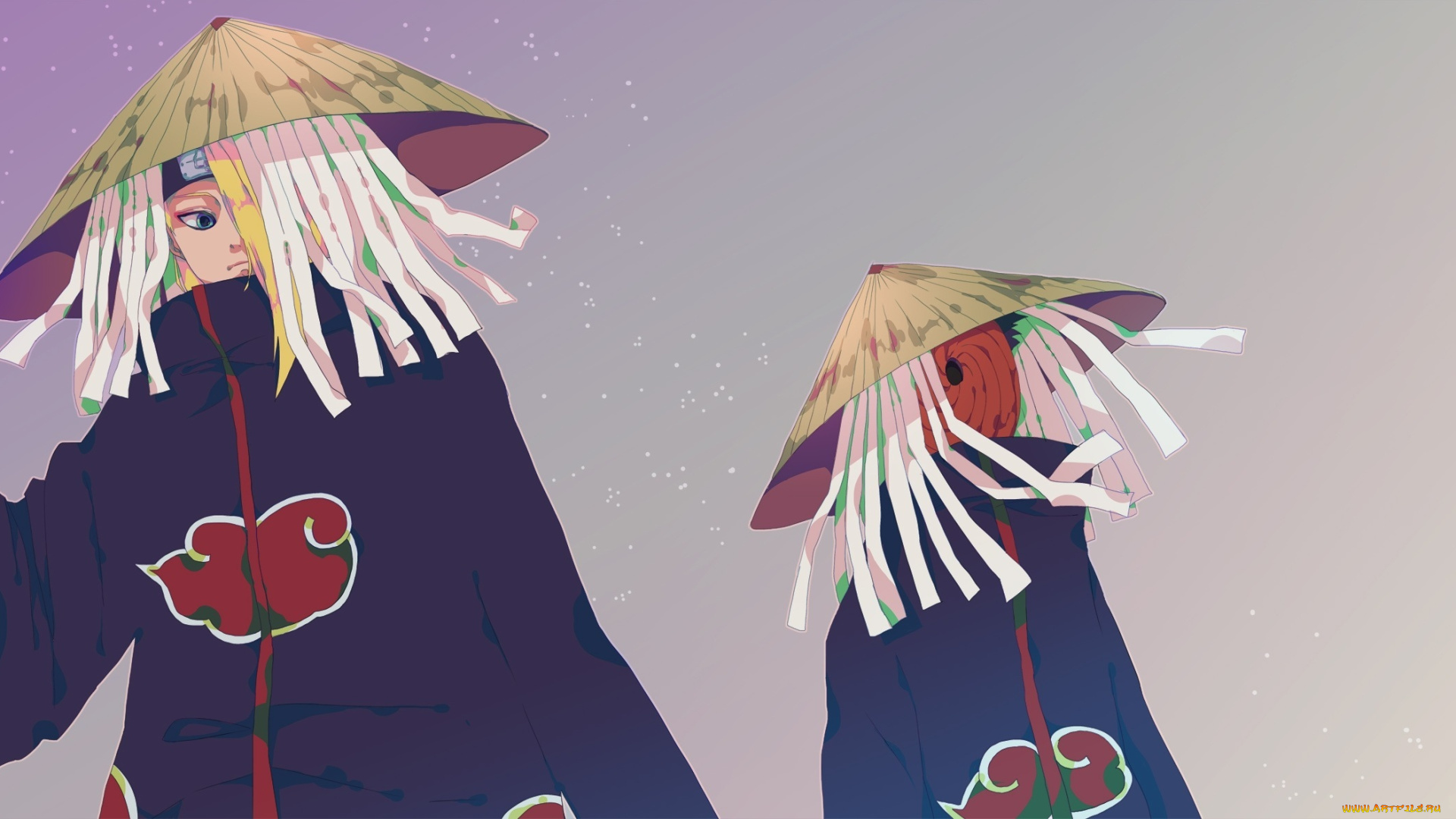 аниме, naruto, дейдара, головные, уборы, маска, обито, тоби