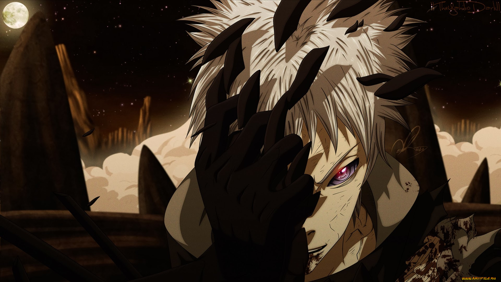 аниме, naruto, обломки, парень, наруто