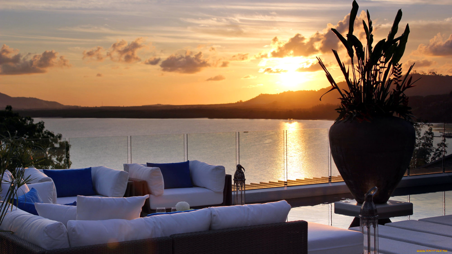 интерьер, веранды, , террасы, , балконы, закат