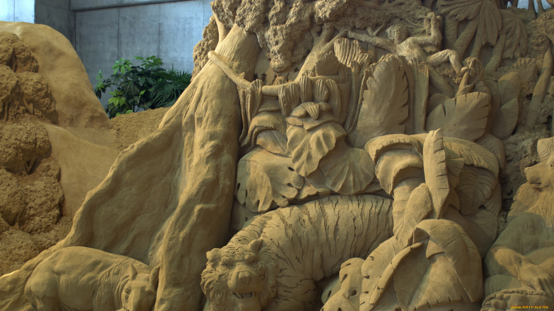 разное, фигуры, из, песка, , льда, и, снега, песок, фигуры