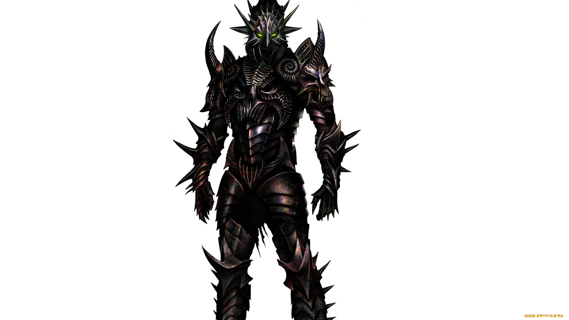 воин, фэнтези, демоны, зеленые, глаза