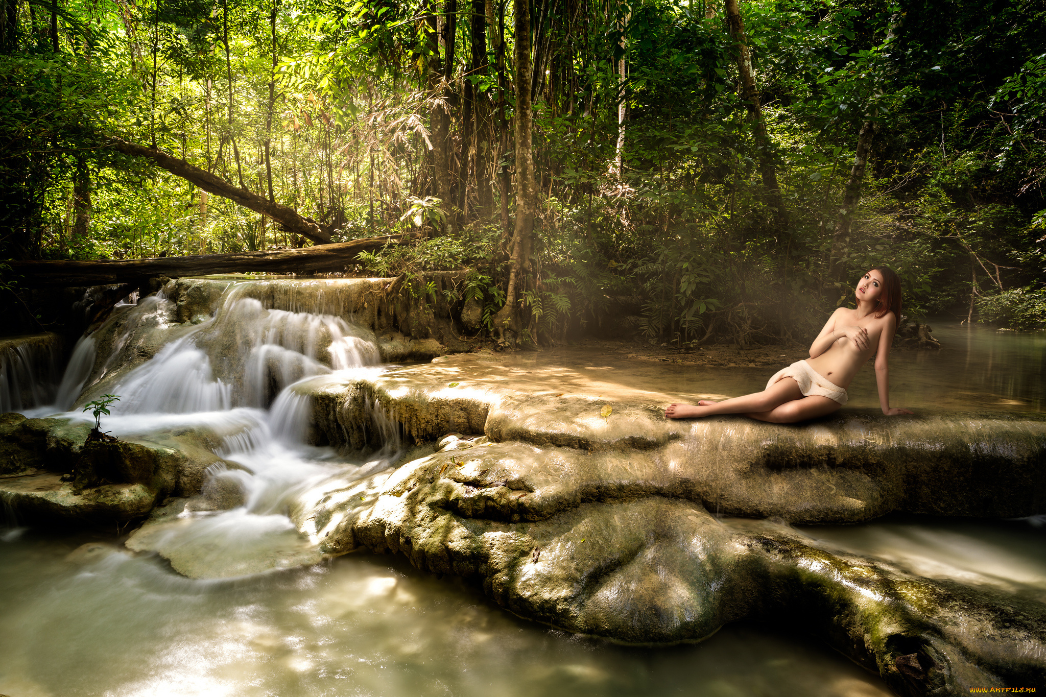 девушки, -unsort, , азиатки, водопад