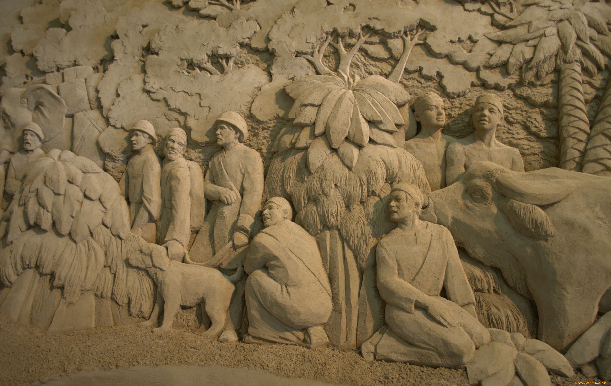 разное, фигуры, из, песка, , льда, и, снега, песок, фигуры