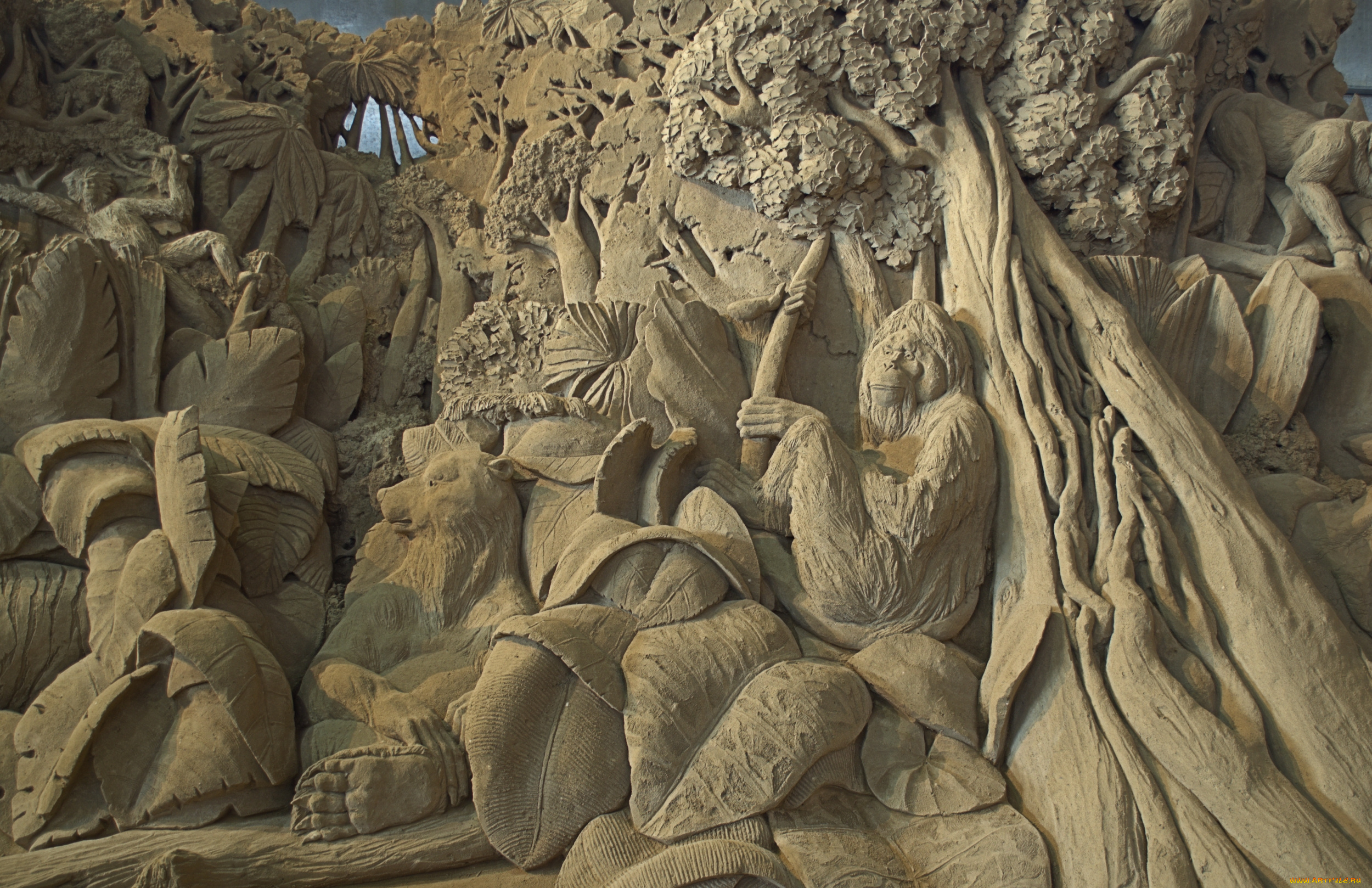 разное, фигуры, из, песка, , льда, и, снега, песок, фигуры