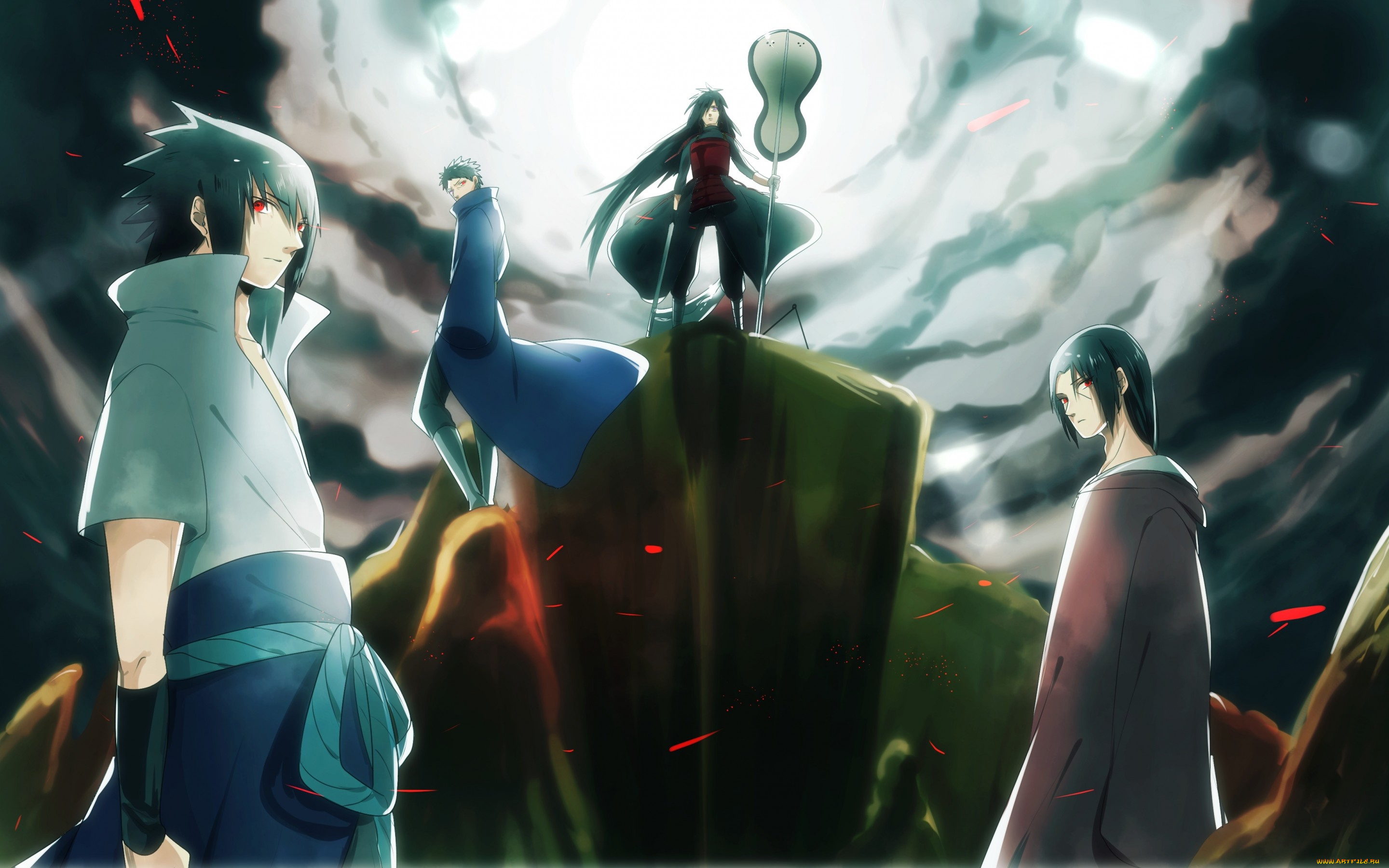 аниме, naruto, итачи, саске, клан, учиха, мадара, обито