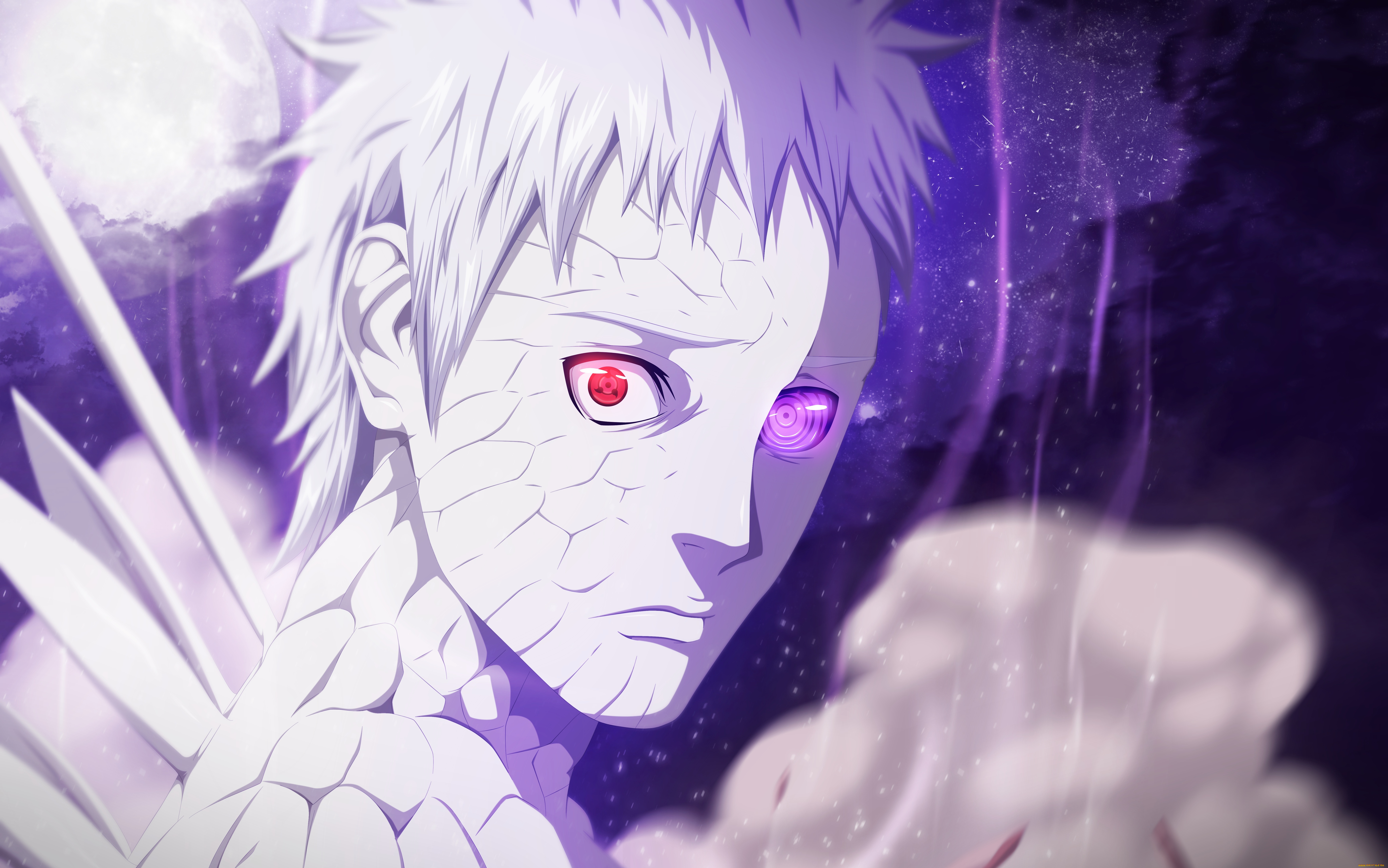 аниме, naruto, лицо, наруто, риннеган, парень, взгляд, шаринган, мудрец, 6, путей, обито