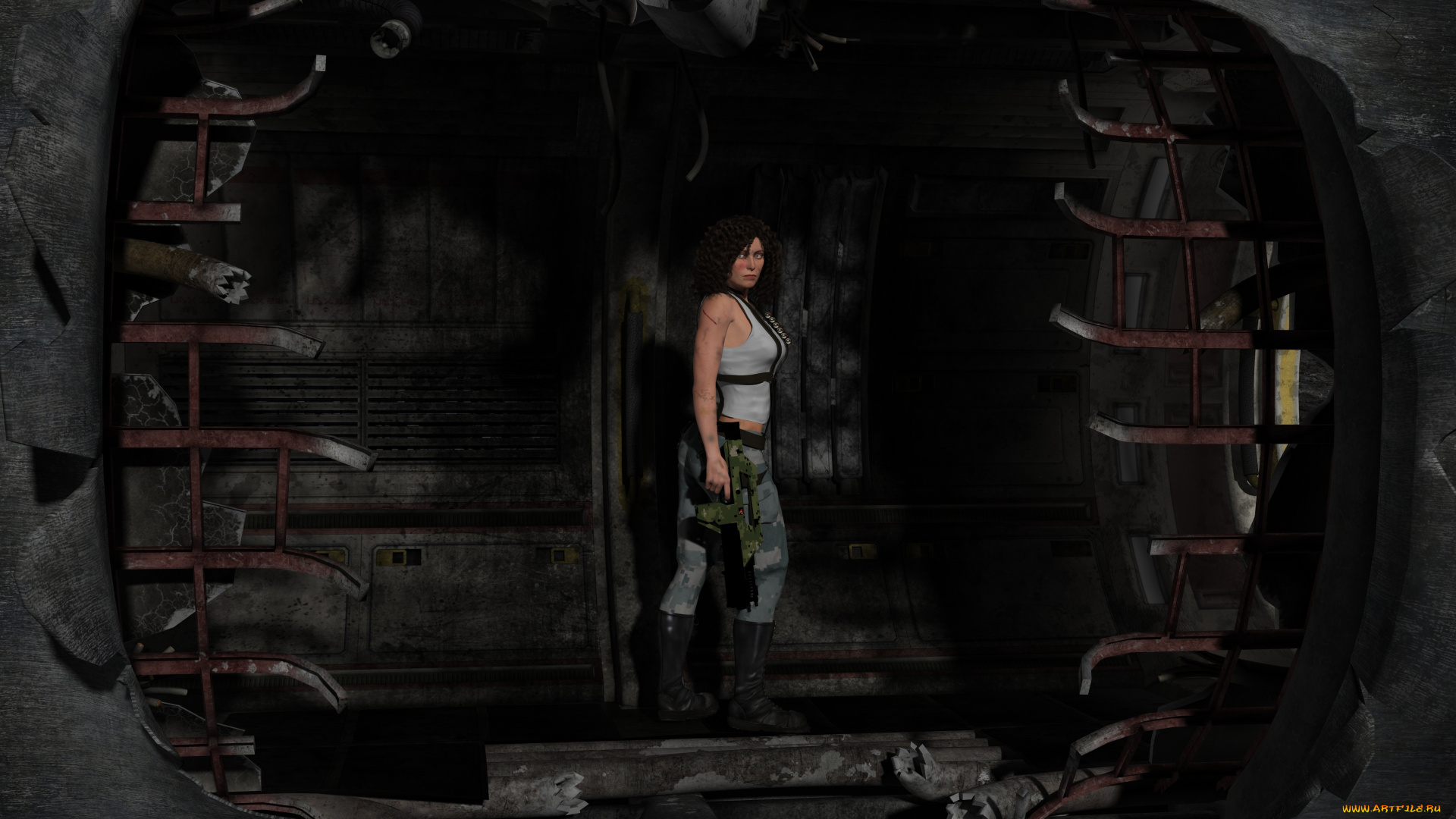 3д, графика, фантазия, , fantasy, фон, взгляд, девушка