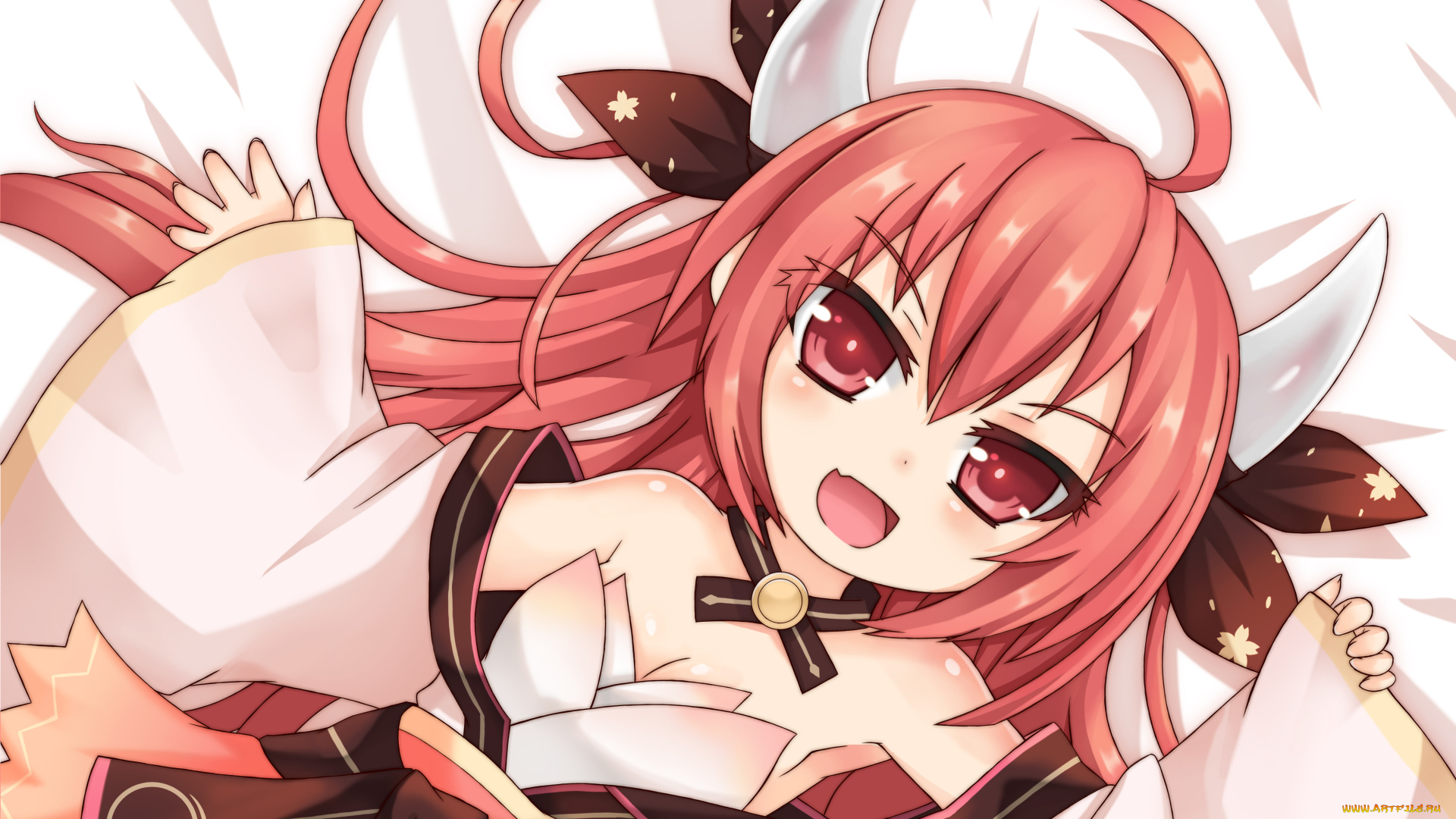 аниме, date, a, live, date, a, live, itsuka, kotori, greenteaneko, рожки, девочка, взгляд, арт