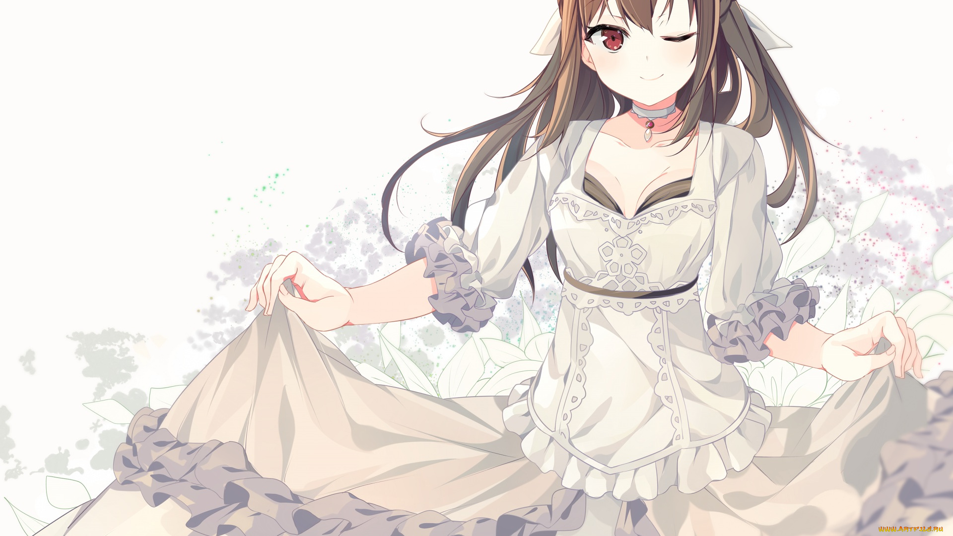 аниме, kantoku, , artbook, платье, взгляд, арт, tagme, artist, девушка, koi, suru, kanojo, no, bukiyou, na, butai, togawa, mayuu