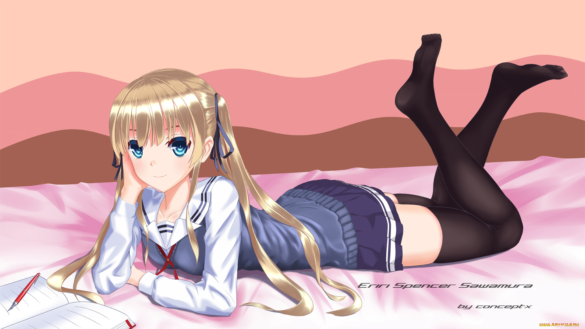 аниме, saenai, heroine, no, sodatekata, conceptx, взгляд, девушка, sawamura, eriri, spencer, saenai, heroine, no, sodatekata