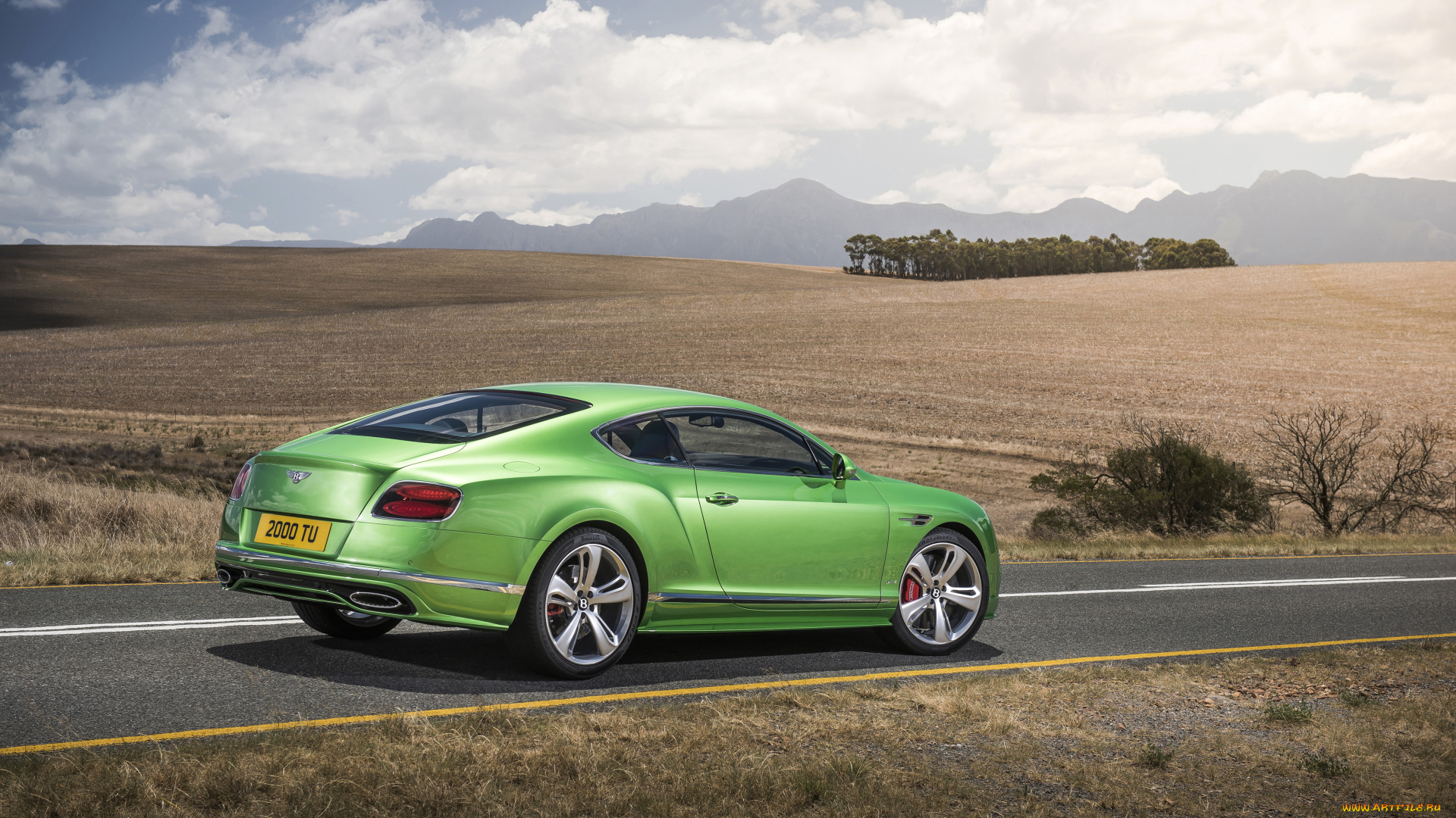 автомобили, bentley, continental, gt, speed, 2015г, зеленый