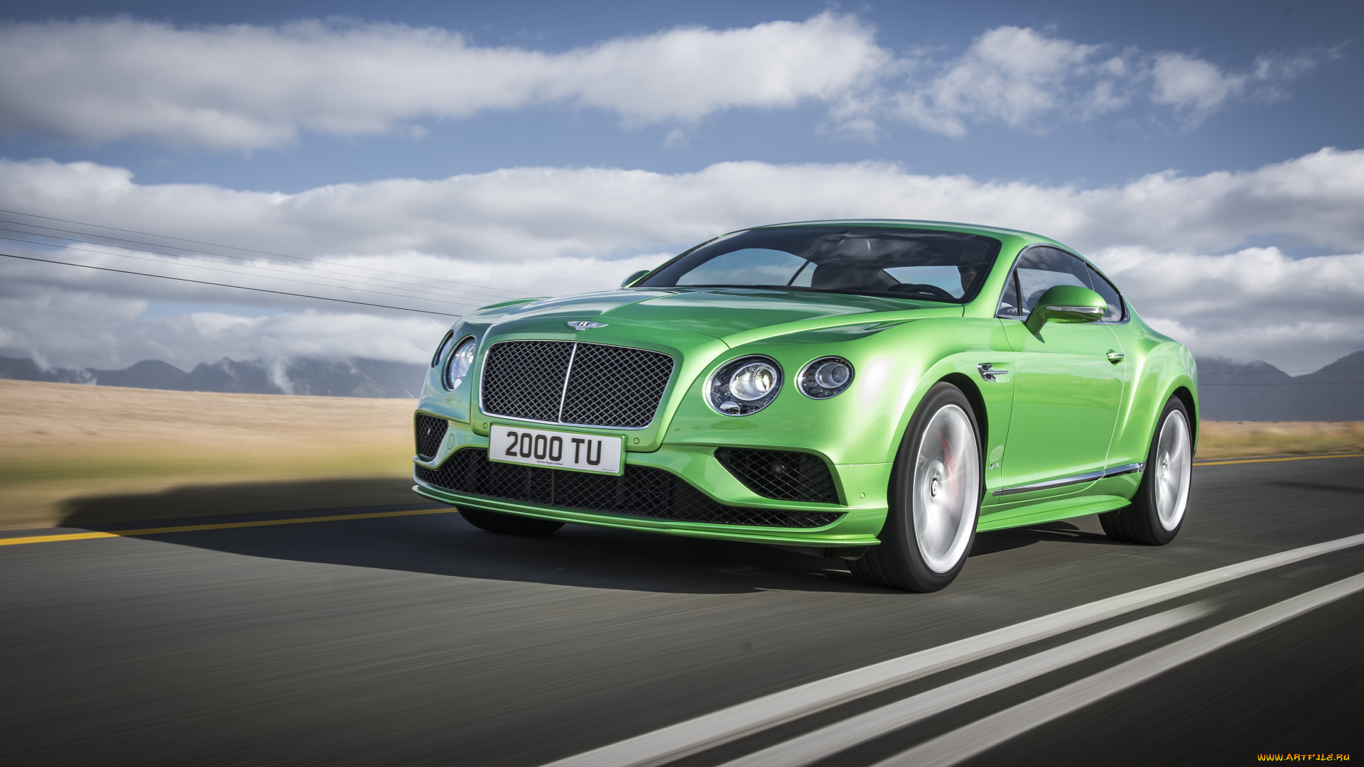 автомобили, bentley, continental, gt, speed, 2015г, зеленый
