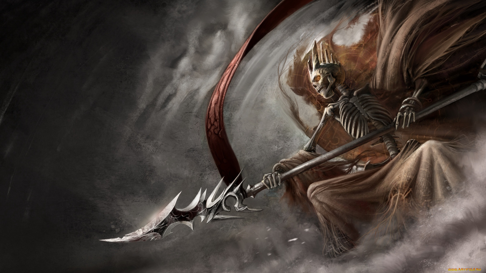 фэнтези, нежить, оружие, скелет