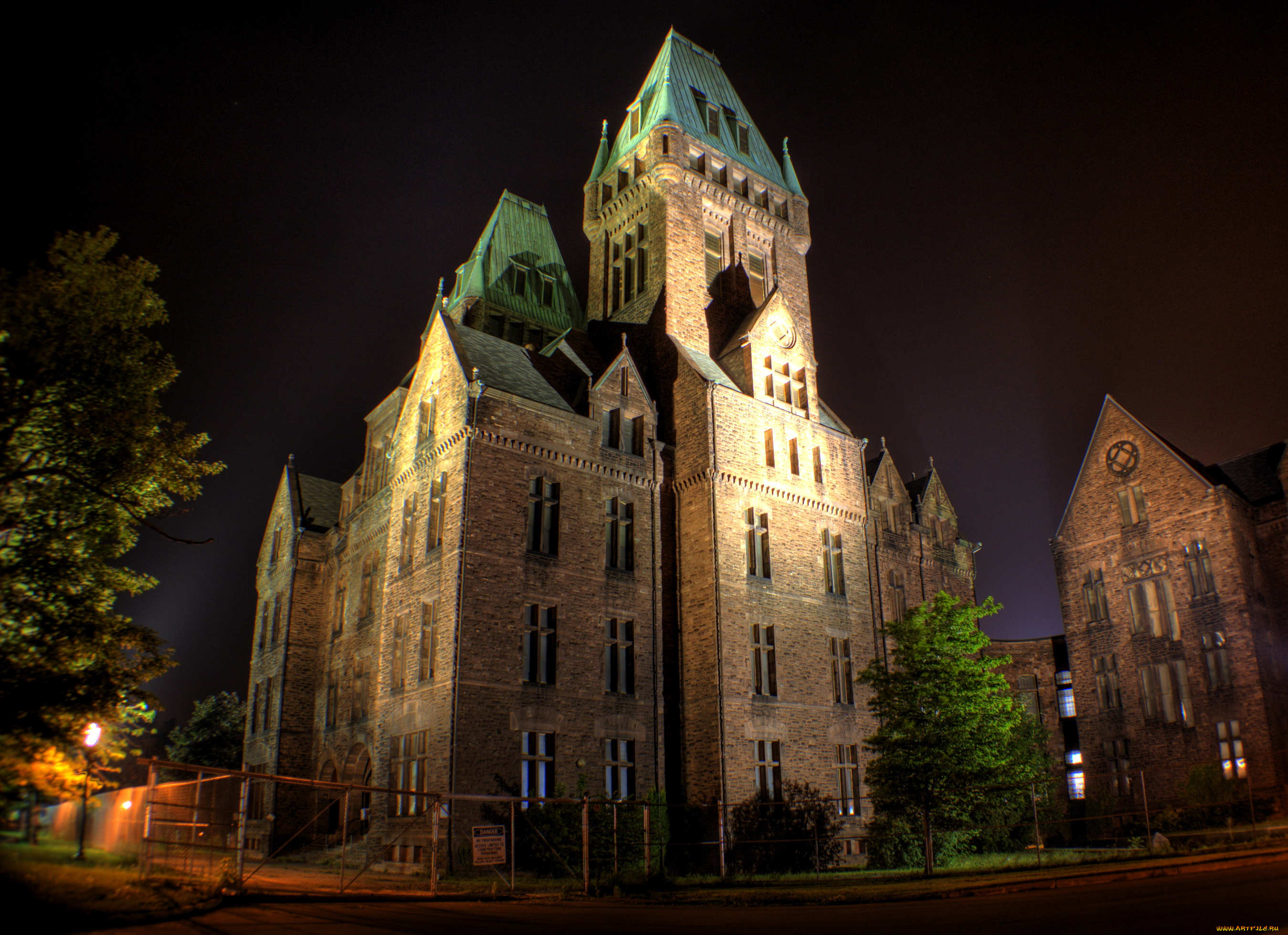 buffalo, сша, города, -, огни, ночного, города, огни, дома, сша, buffalo, ночь, улица